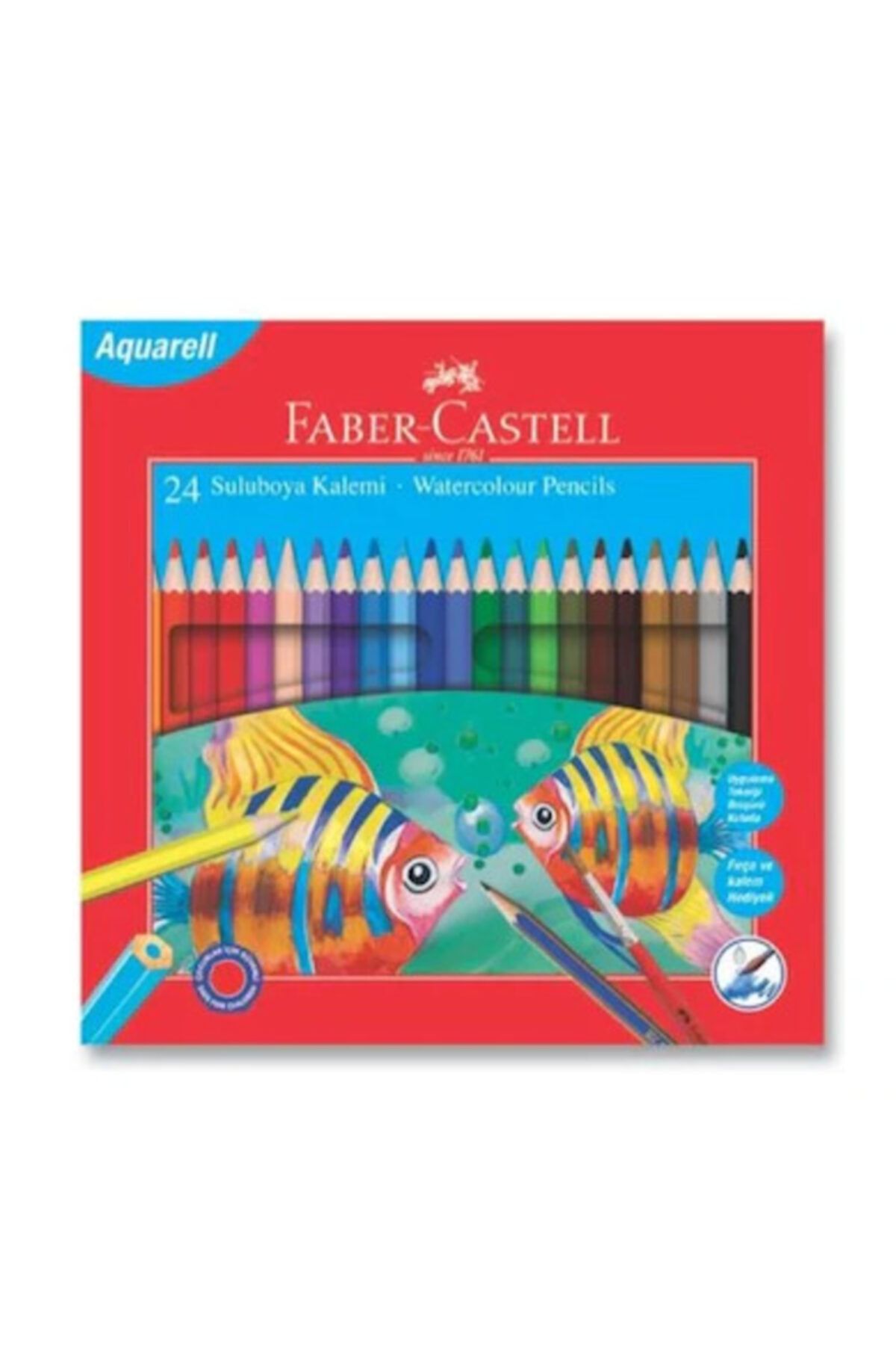 Faber Castell Sulu Boya Kalemi Aquarel 24 Renk