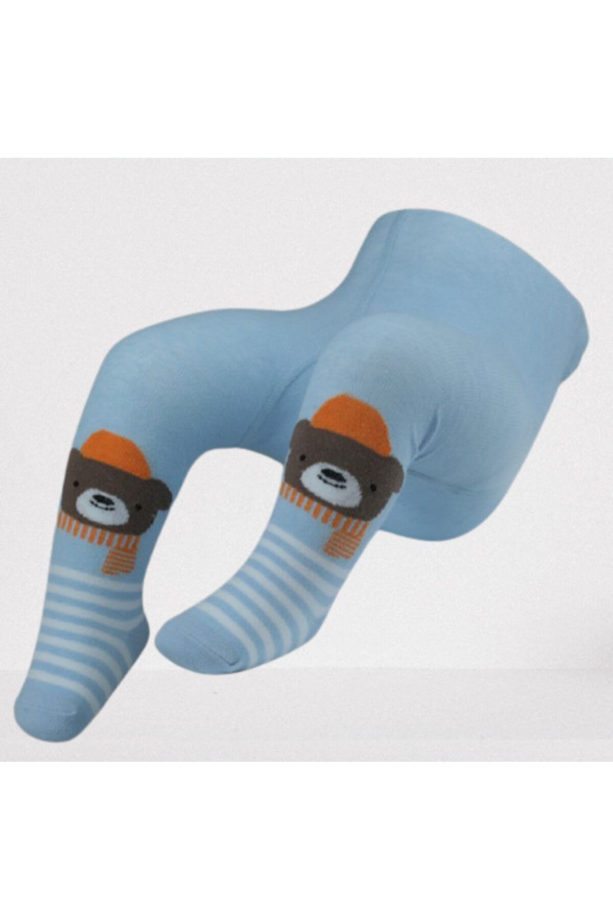 Defne Kız Bebek Desenli Külotlu Çorap Tunngoo Mavi Kkklt0153