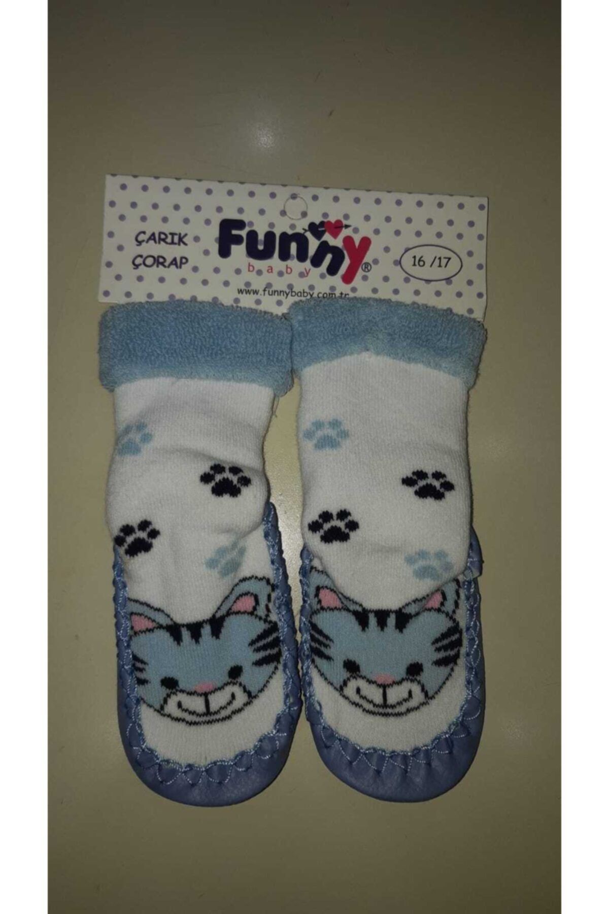Funny Deri Tabanlı Çarık Çorap