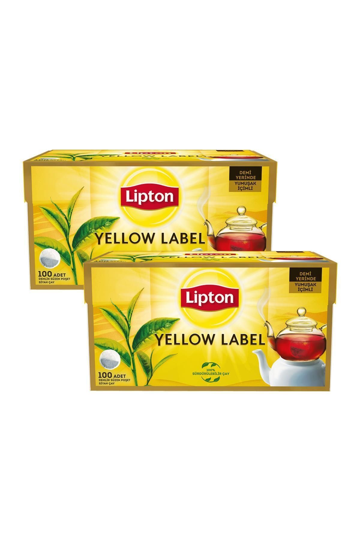 Lipton Yellow Label Demlik Poşet Çay 100'lü X 2 Adet