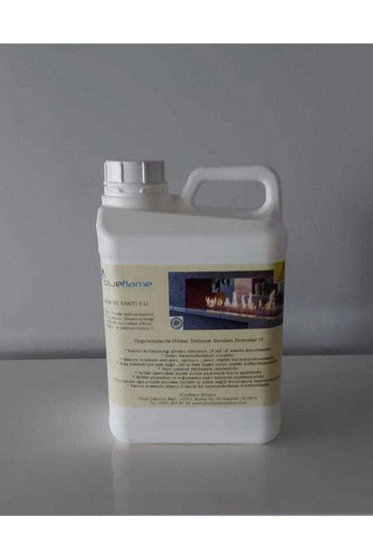BLUEFLAME -5 Litre- Bio Ethanol (BACASIZ) Etanol Şömine Yakıtı