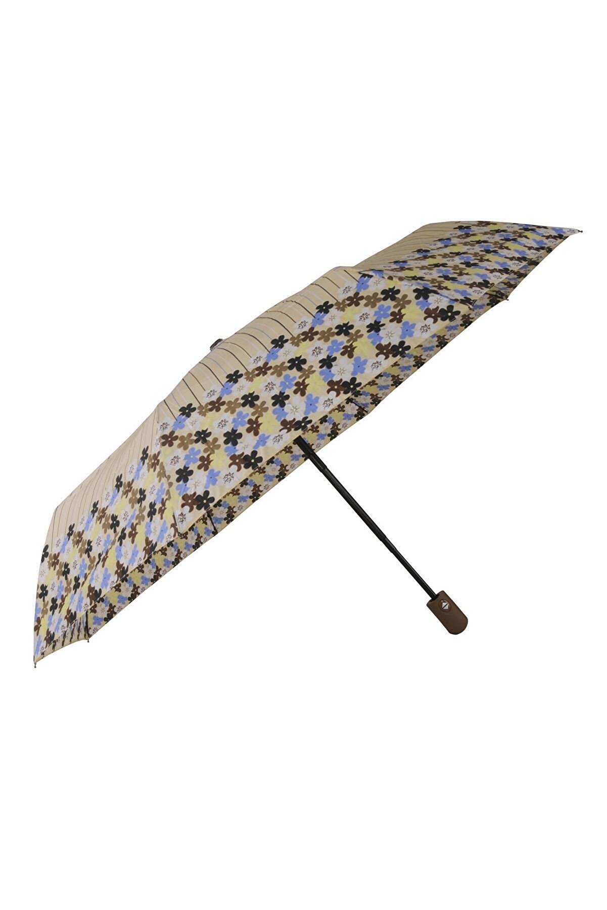 TREND Tam Otomatik Şemsiye Çiçek Desenli Sarı 6638