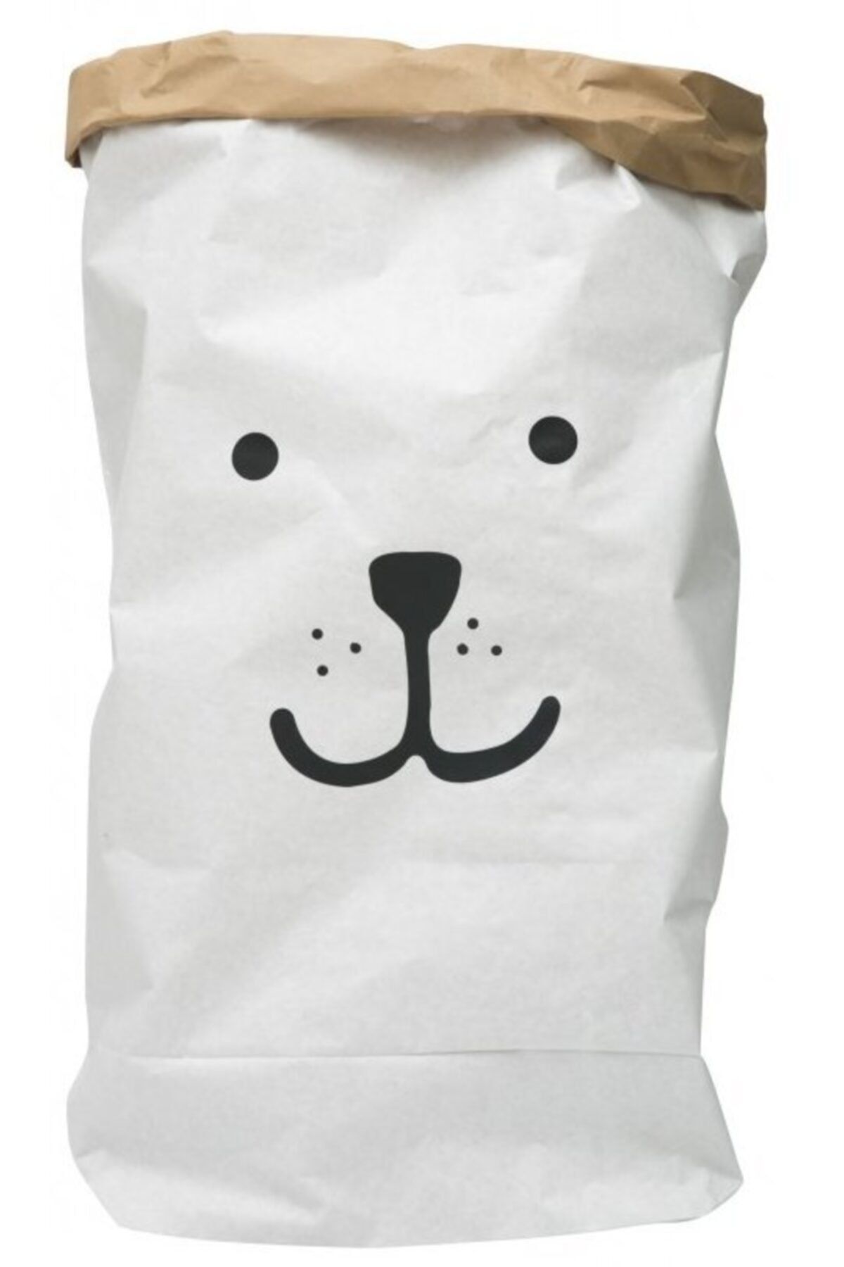 BugyBagy Sevimli Köpek Açık Göz Paperbag Dekoratif Çamaşır ve Oyuncak Sepeti Saklama Kutusu