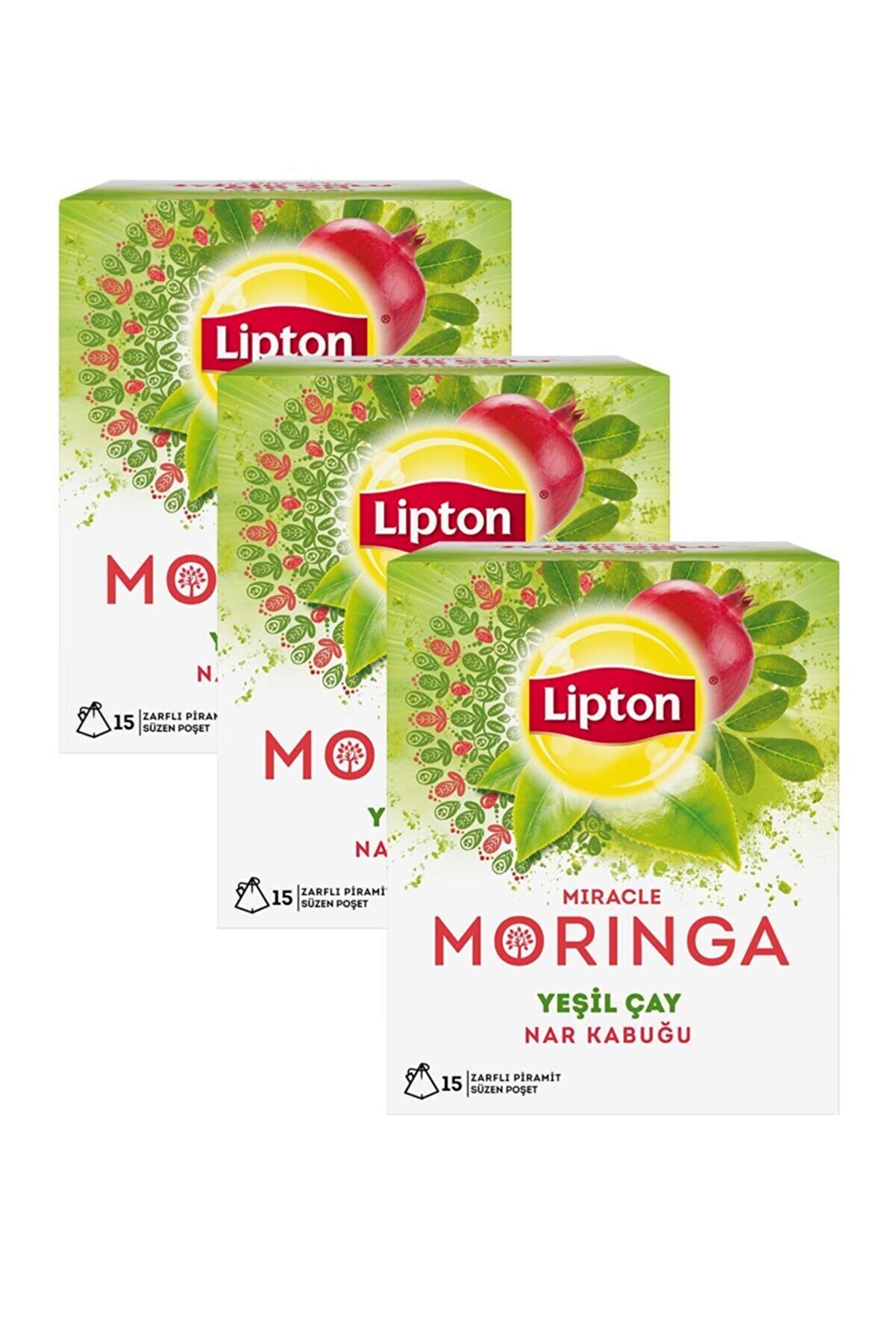 Lipton Moringa Yeşil Çay Nar Kabuğu 22,5 gr X 3 Adet