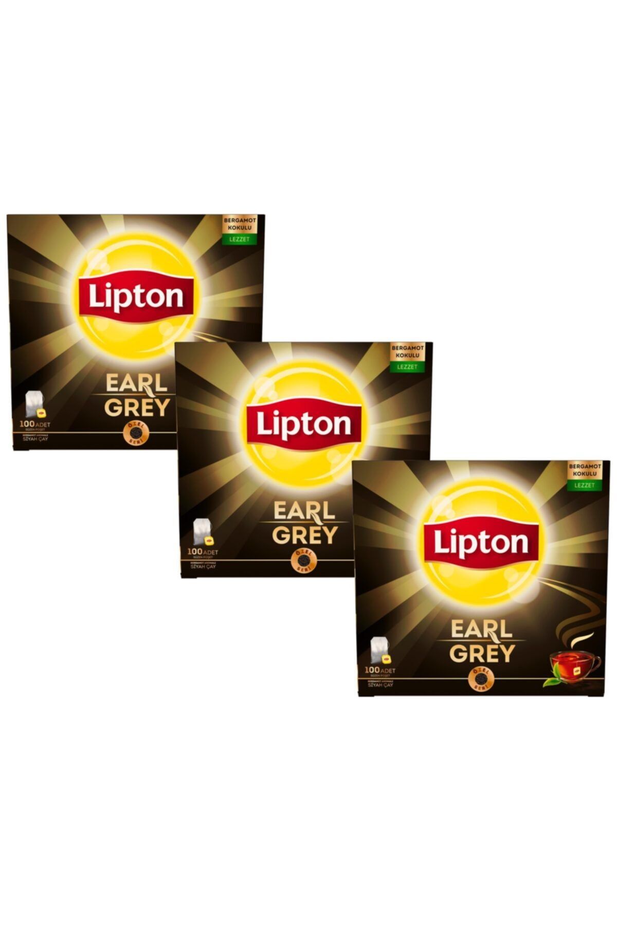Lipton Earl Grey Bardak Poşet Çay 100'lü X 3 Adet
