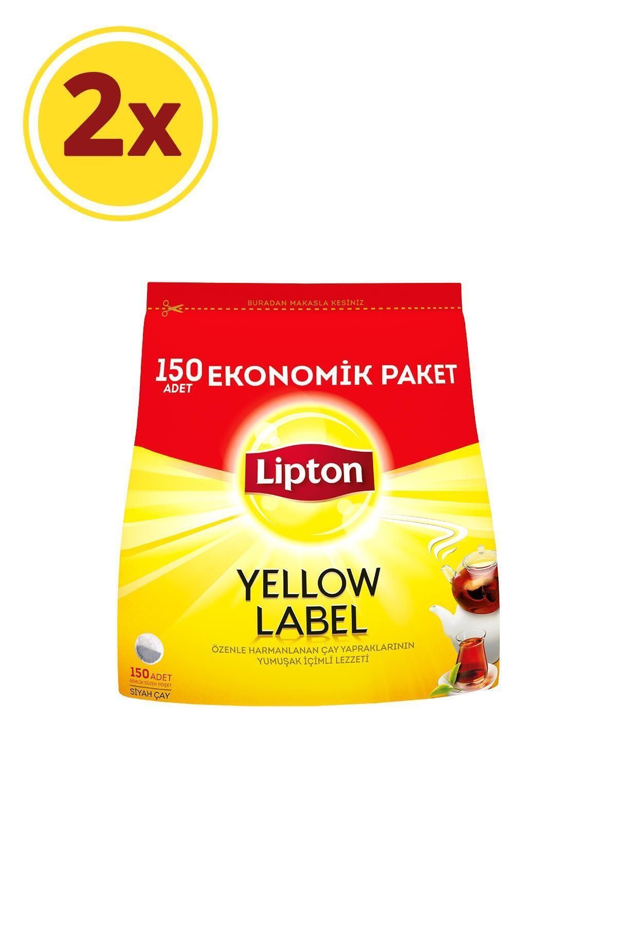 Lipton Yellow Label Demlik Poşet Çay 150'li X 2 Adet