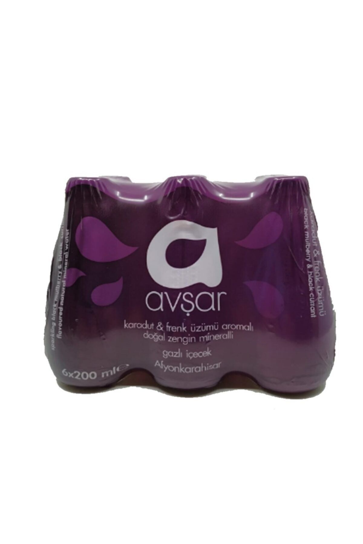 Avşar Karadut & Frenk Üzüm Aromalı Maden Suyu 6x200 Ml. (6'LI)