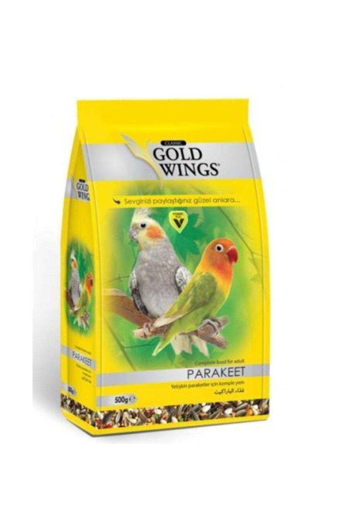 TUĞRA PET MARKET Tuğra Pet M. Goldwings Classic Parakeet Papağan Kuş Yemi 500 gr (1 ADET)