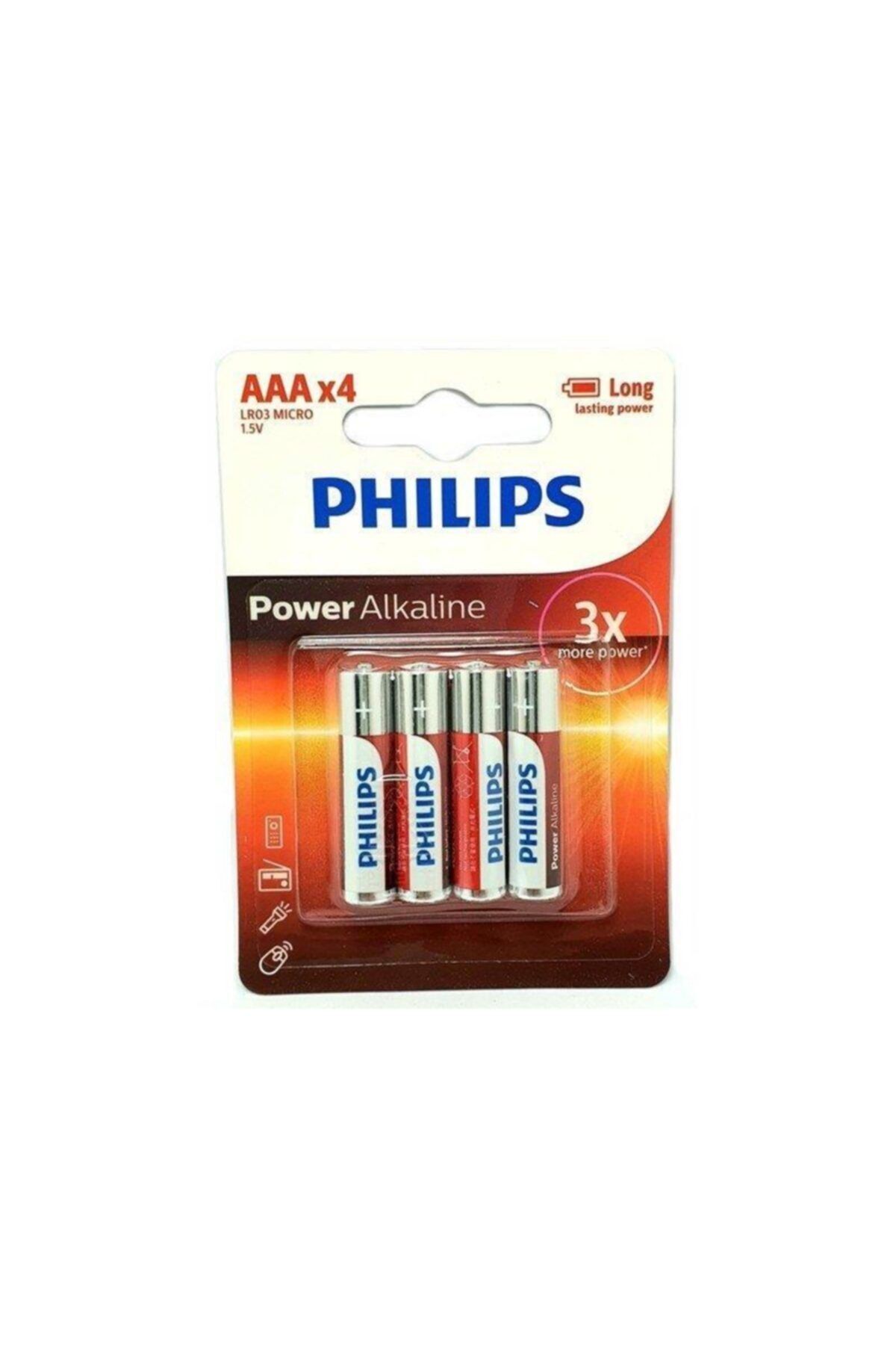 Philips Phılıps Power Alkalin 4xaaa 1.5volt Ince Kalem Pil Lr03