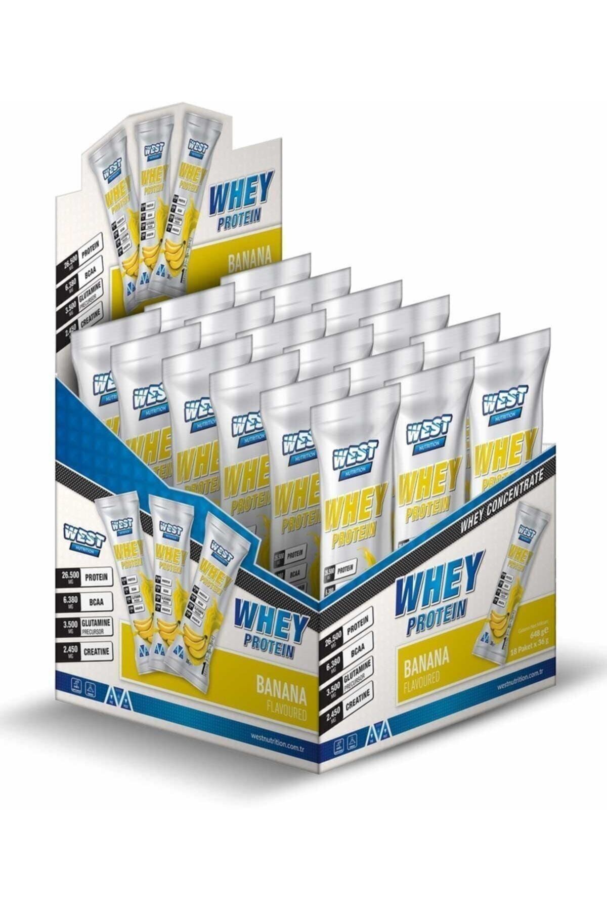 West Nutrition Whey Protein Şase 18 Servis Muz Aromalı