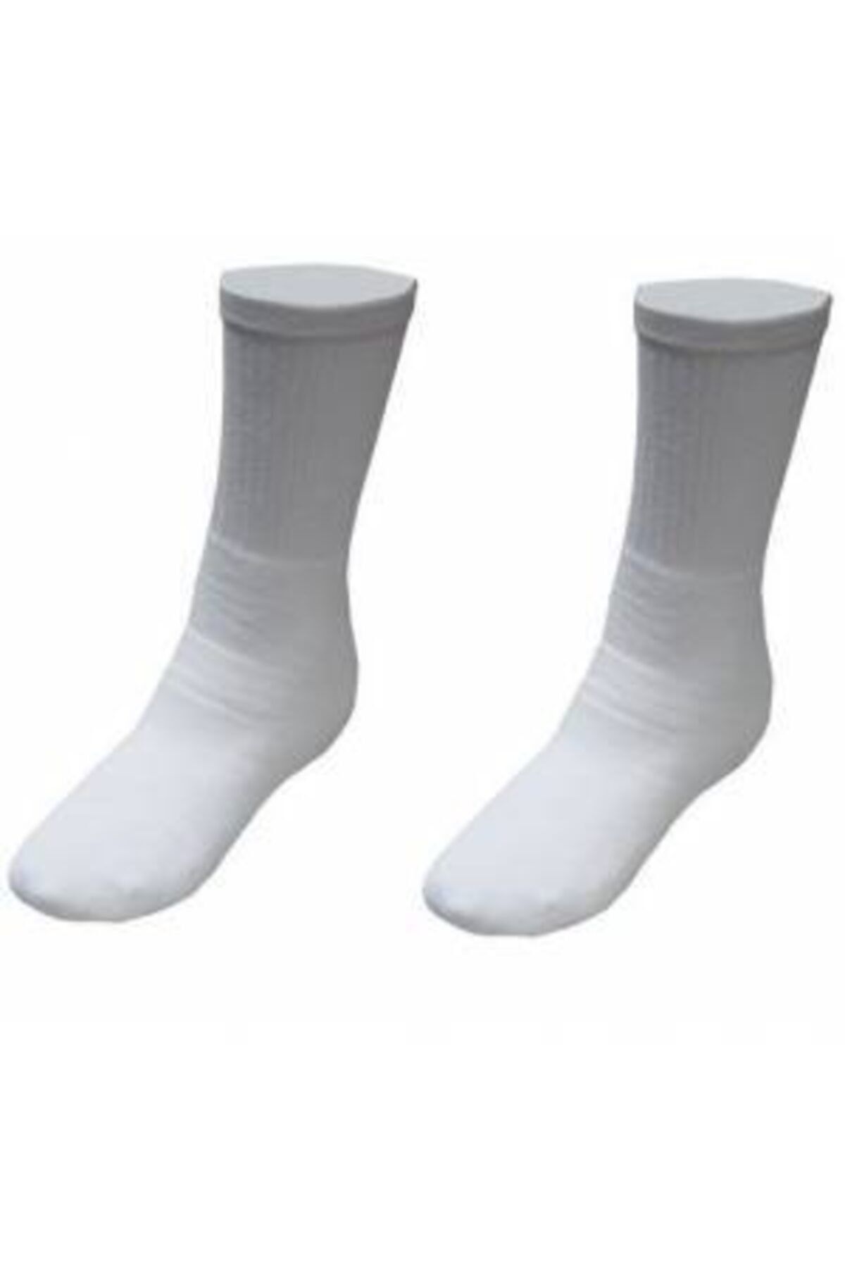 Evox Beyaz Topuksuz Havlu Spor Çorap 40-47 No