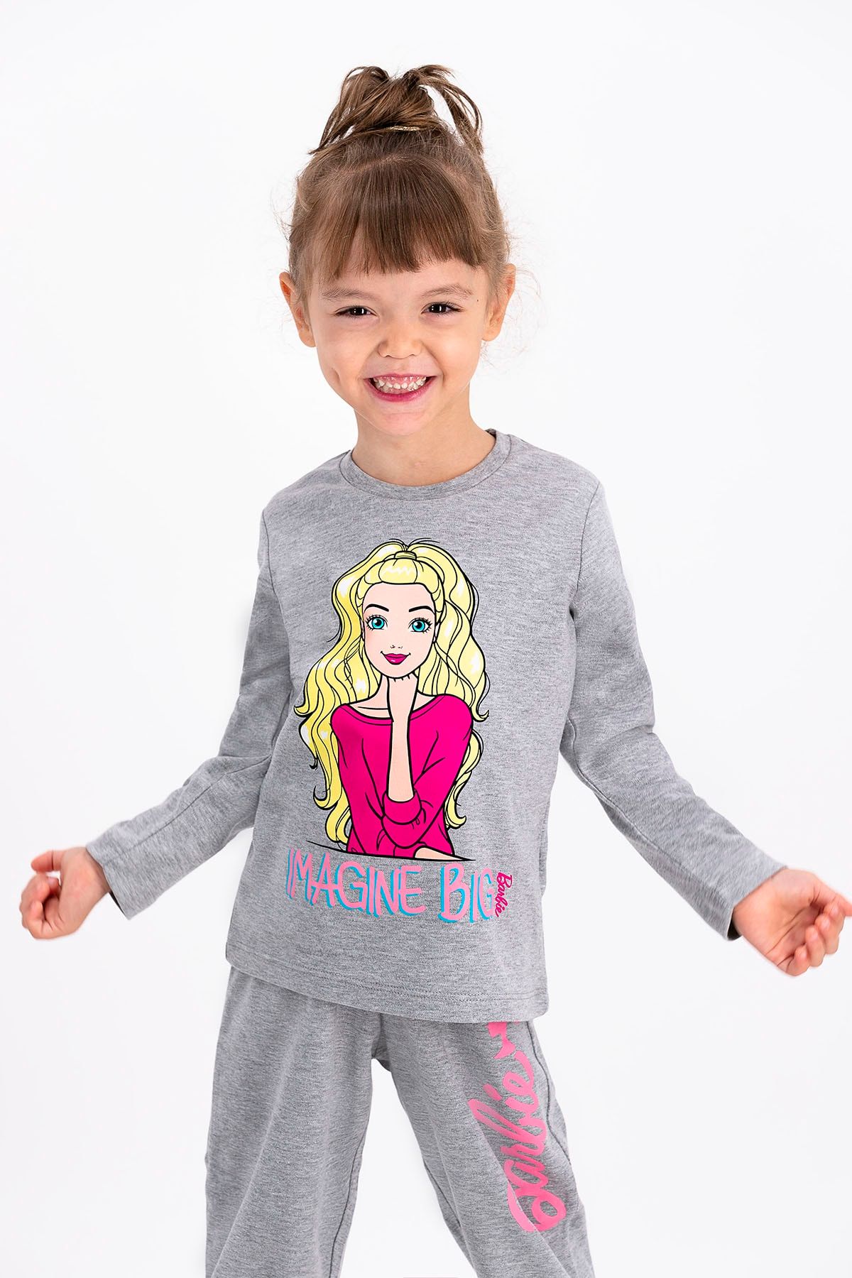 Barbie Lisanslı Kız Çocuk Pijama Takımı Grimelanj