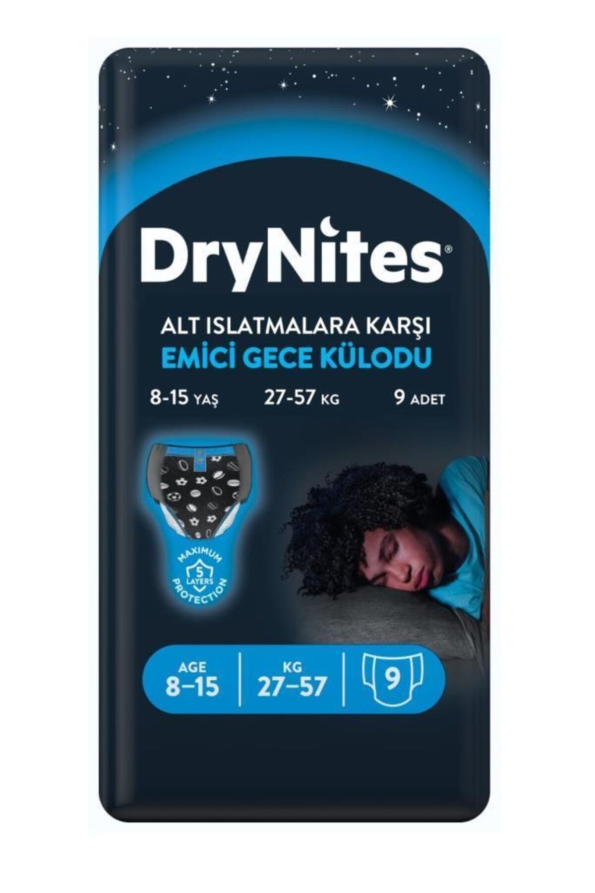 Huggies Drynites Erkek Emici Gece Külodu 8-15 Yaş 27-57kg 9 Adet