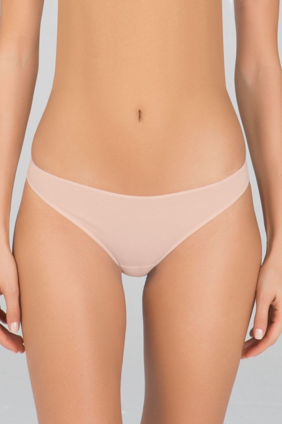 Kom Kadın Penye Likra Compact Bikini Slip Külot 6 Lı Ten S-xl