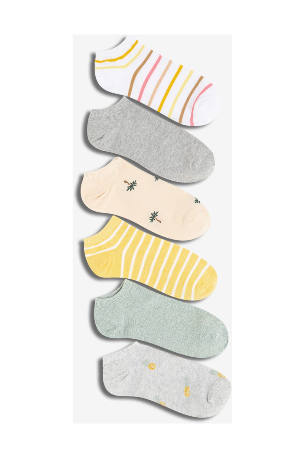 GAP Kadın Çok Renkli 6'lı Desenli Çorap