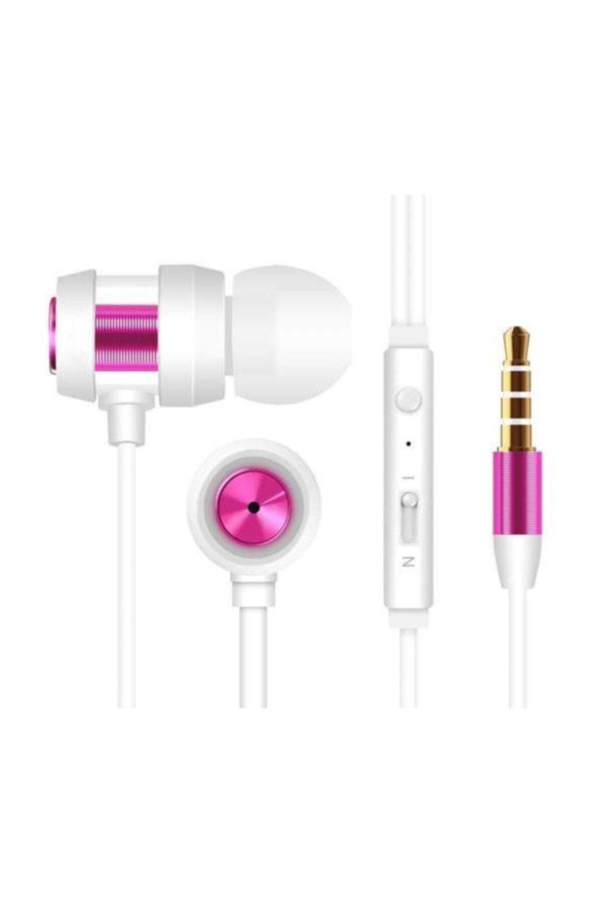 Snopy Sn-j01telefon Uyumlu Kulak Içi Beyaz/pembe Mikrofonlu Kulaklık