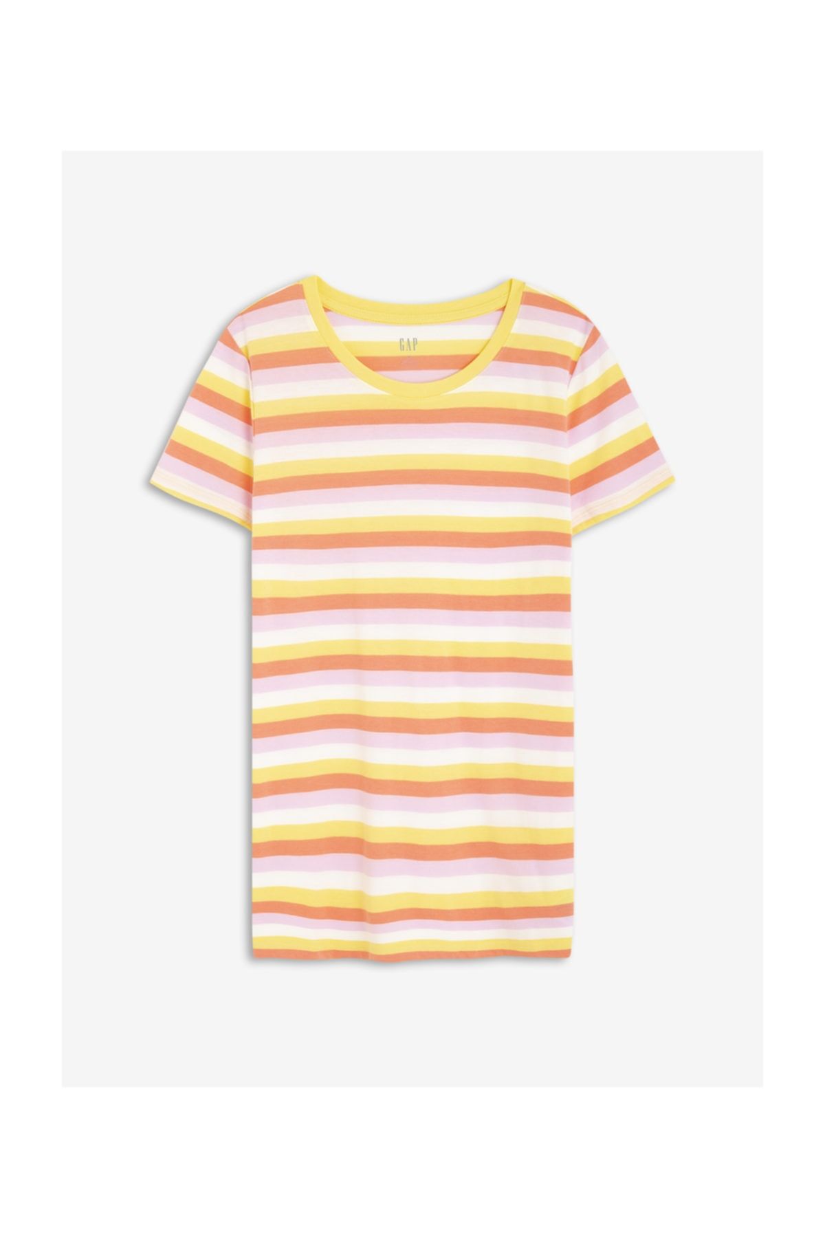 GAP Kadın Sarı Favorite Yuvarlak Yaka T-shirt