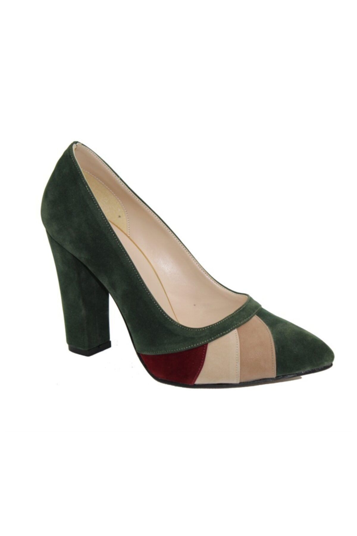 ARİNO Kadın Klasik Topuklu Ayakkabı Yeşil