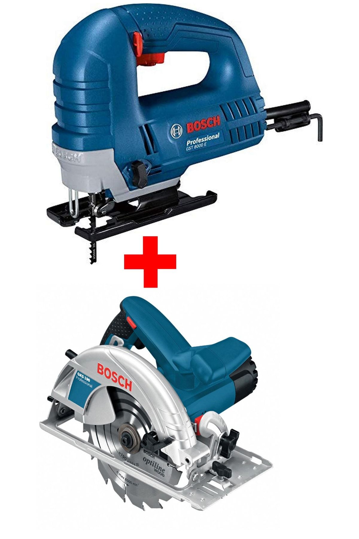 Bosch Professional Gst 8000 E Dekupaj Testere Dekopaj + Gks 190 Daire Testere 1400 Watt 190 Mm