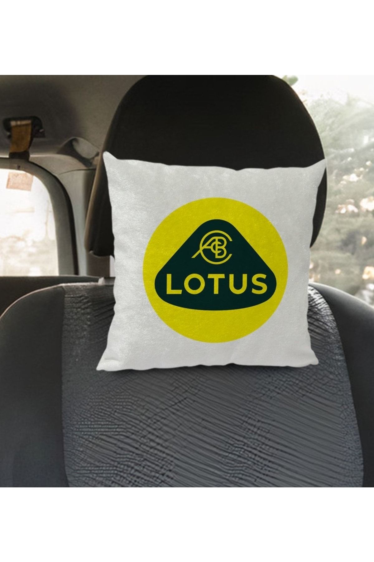Bk Gift Gift Lotus Tasarımlı Kare Araç Koltuk Yastığı-1