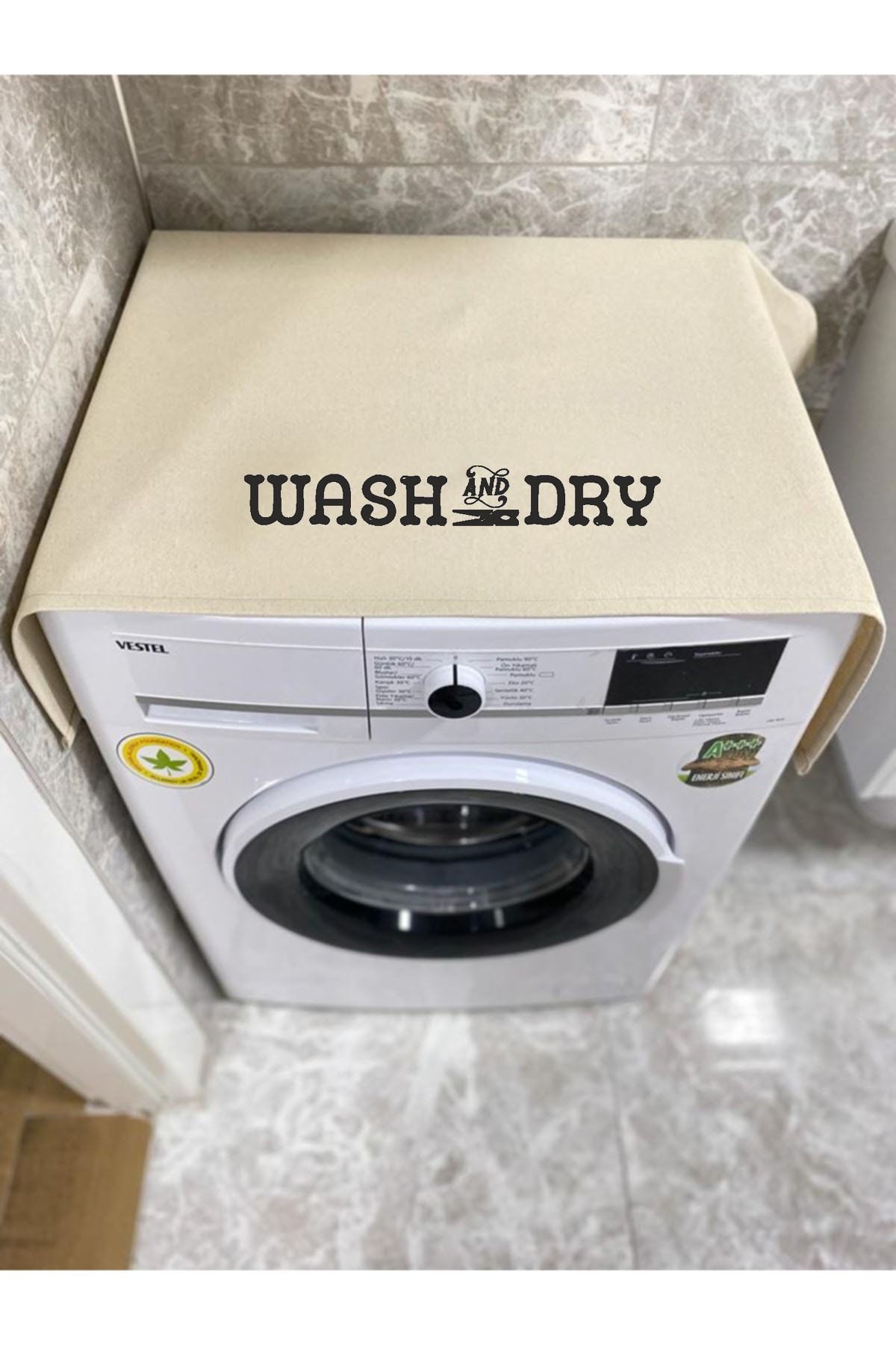 enmalife Krem Wash And Dry Çamaşır Makina Örtüsü