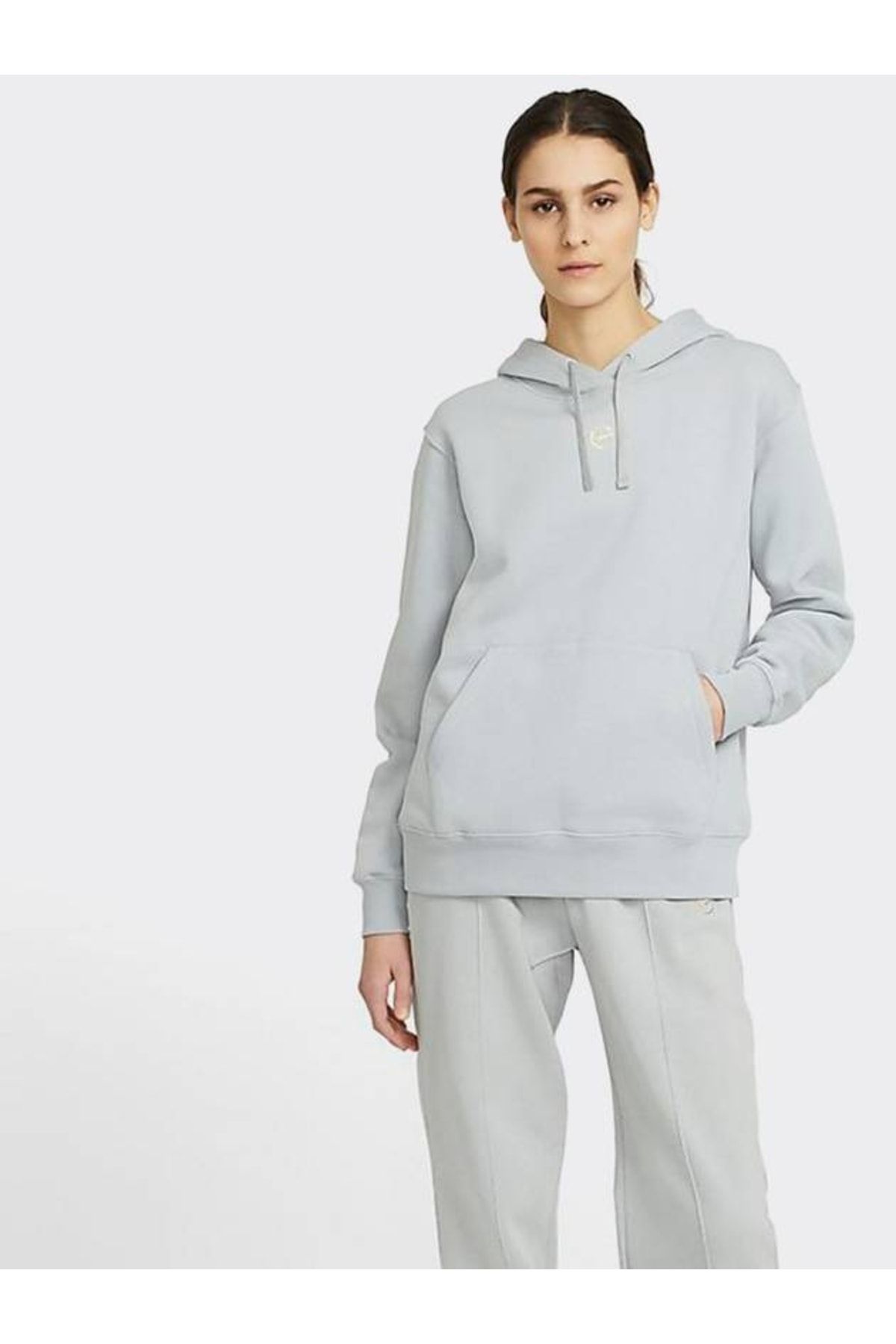 Nike Sportswear Women's Fleece Pullover Hoodie - Grey