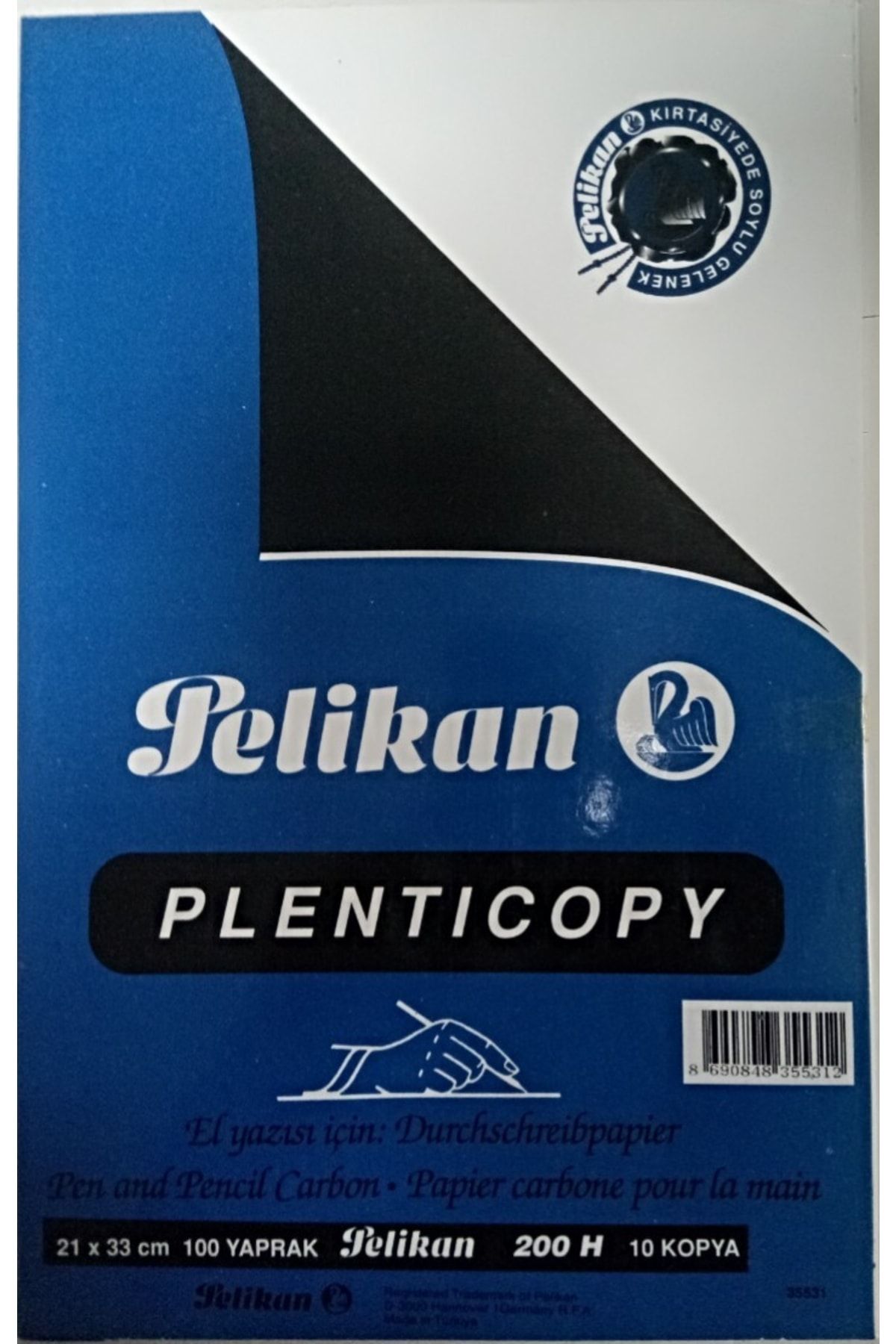 Pelikan Plentıcopy 200 H Karbon Kağıdı Mavi 100 Adet El Yazısı Için