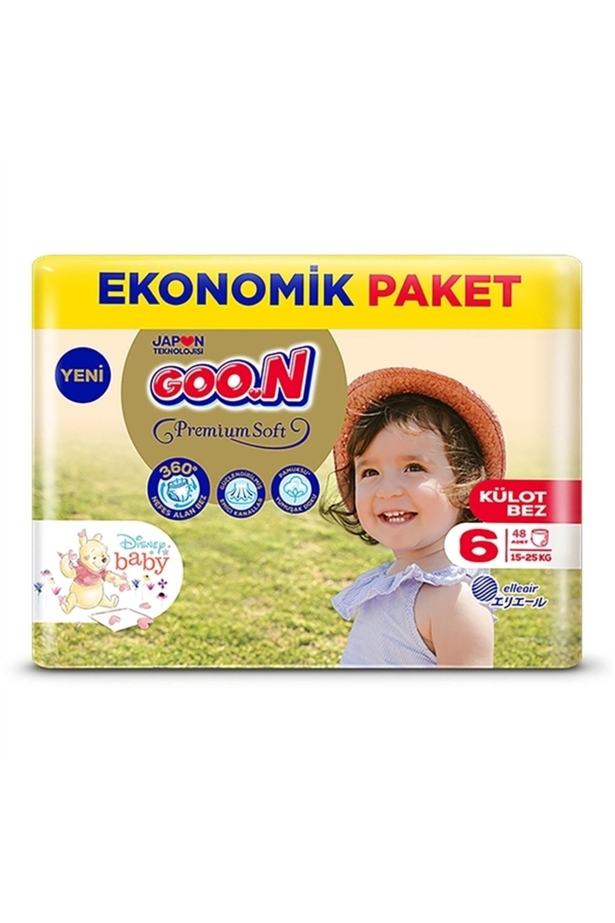 Goo.n Premium Soft 6 Numara Süper Yumuşak Külot Bebek Bezi Fırsat Paketi - 48 Adet