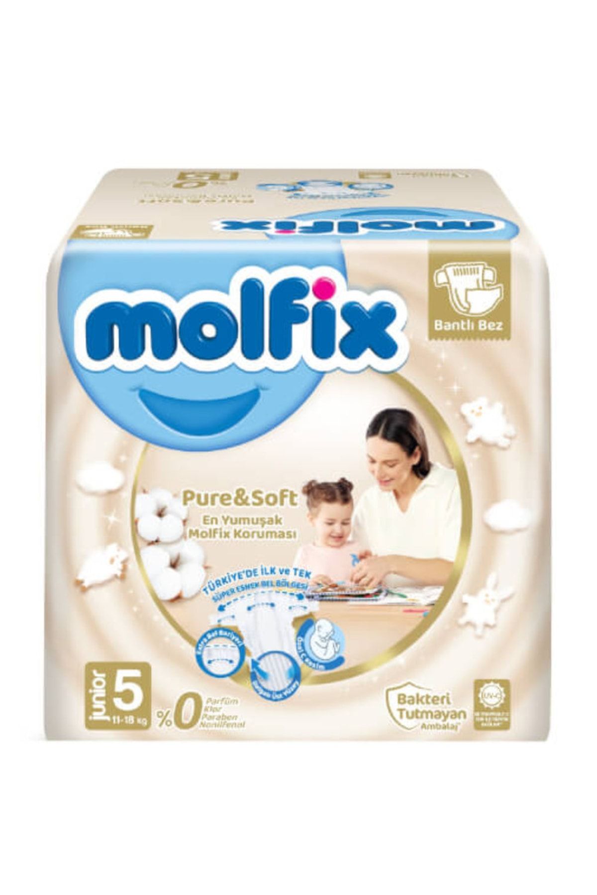 Molfix Pure&soft Bebek Bezi 5 Beden Junior Süper Fırsat Paketi 44 Adet