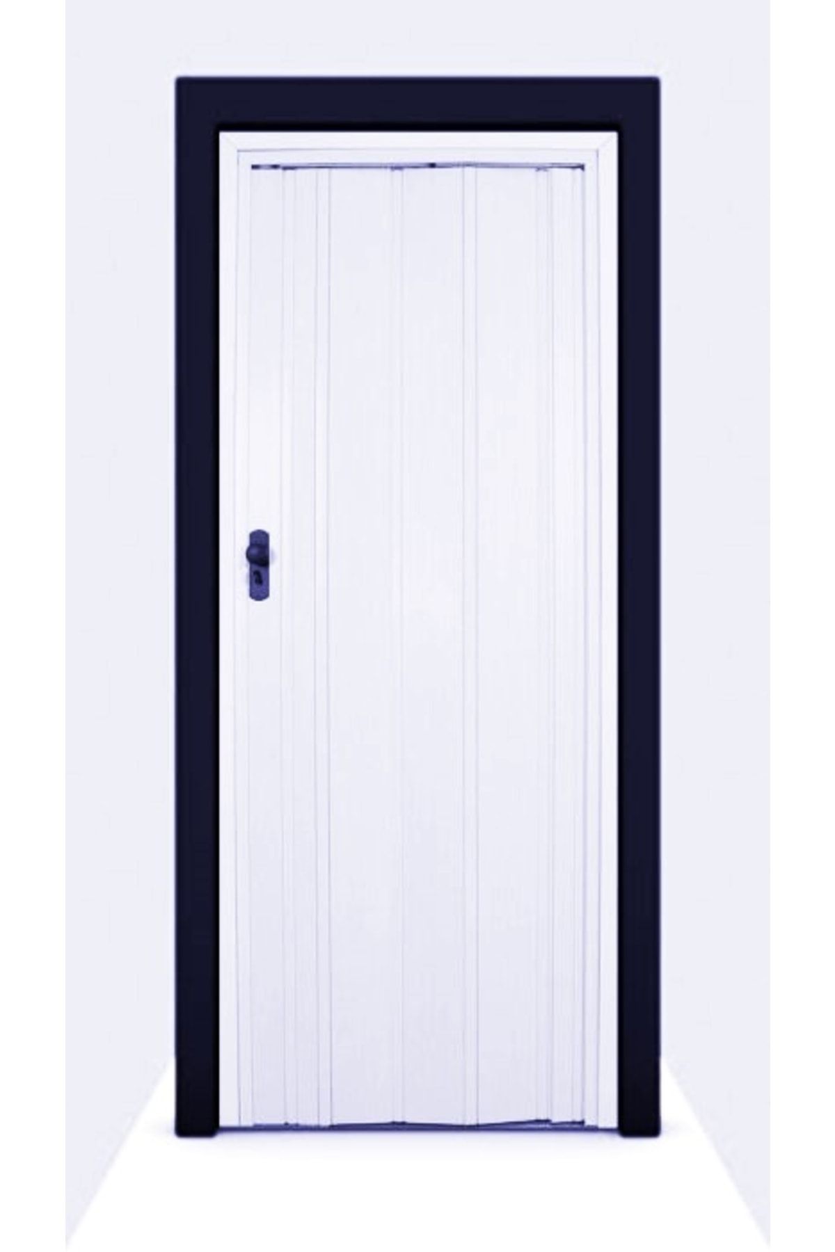 DEKORAKS Beyaz Düz Renkli Akordeon Kapı 72x200cm