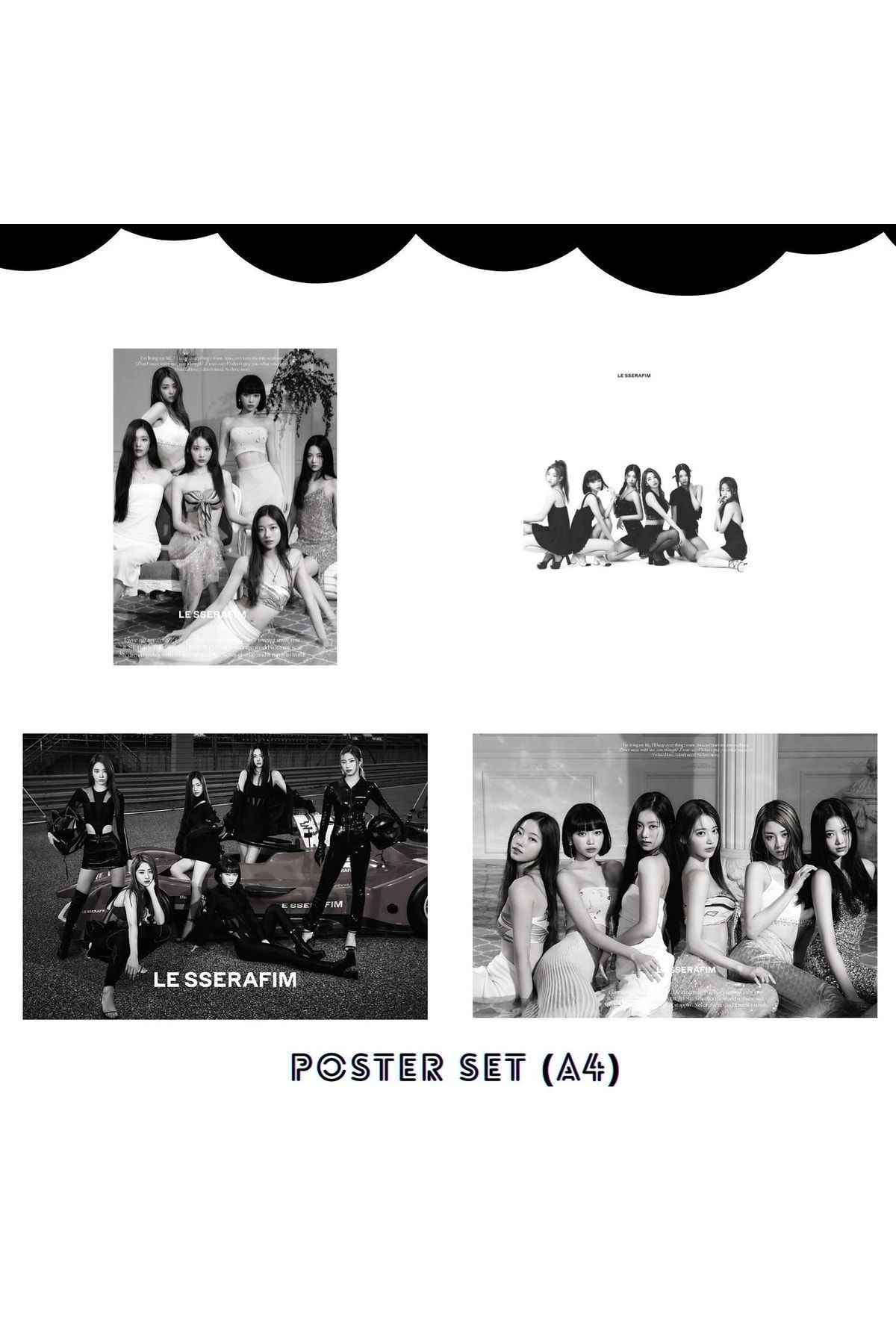 Kpop Dünyasi Le Sserafım Grup Poster Set