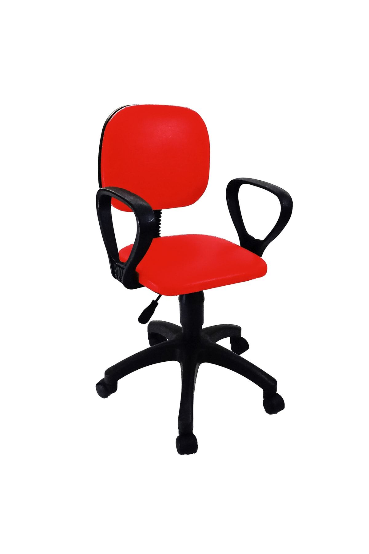 AYM Ofis Sekreter Ofis Ev Öğrenci Çalışma Sandalyesi Deri Döşeme Kırmızı