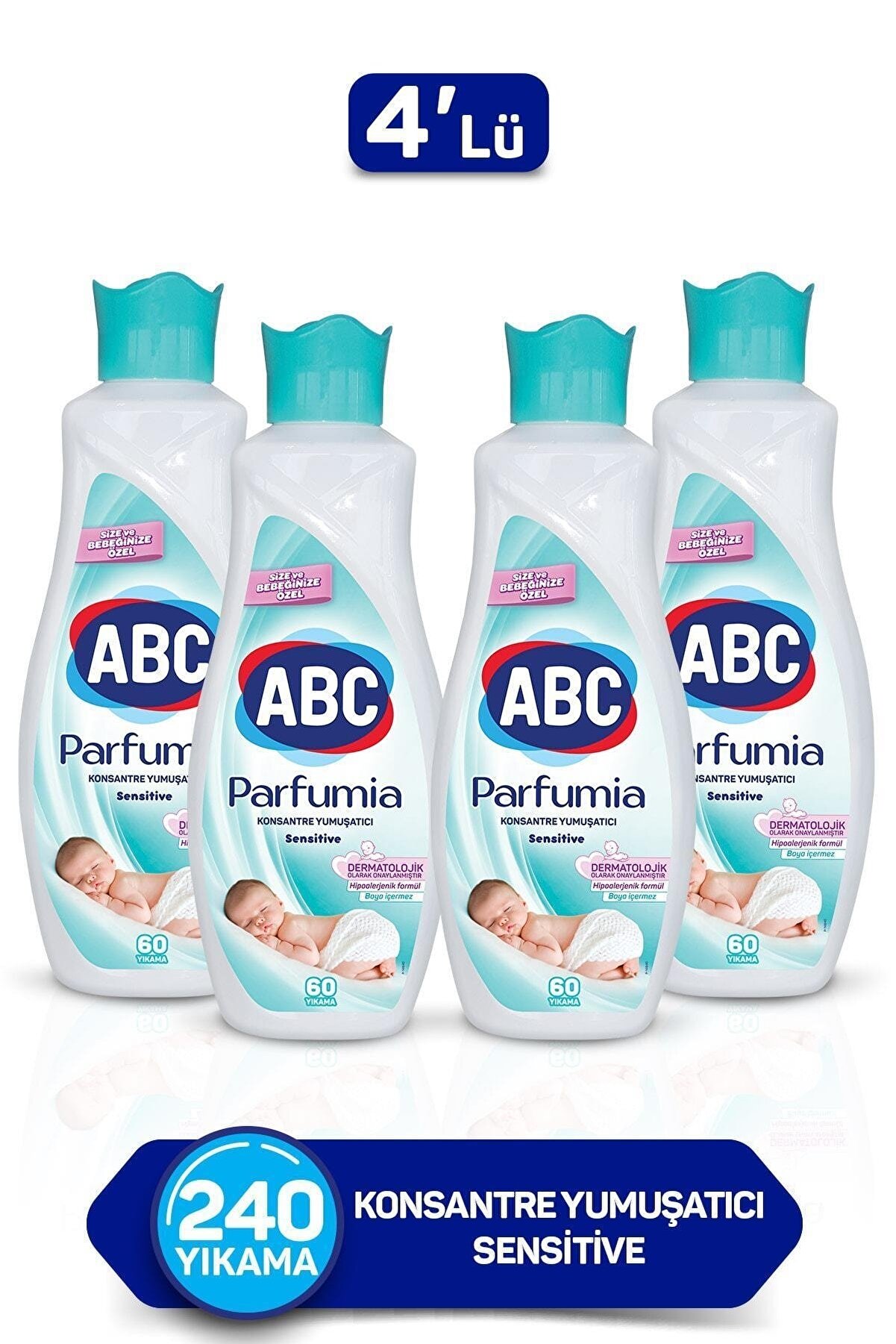 ABC Parfumia Sensitive Konsantre Yumuşatıcı 1440 ml 4'lü Set
