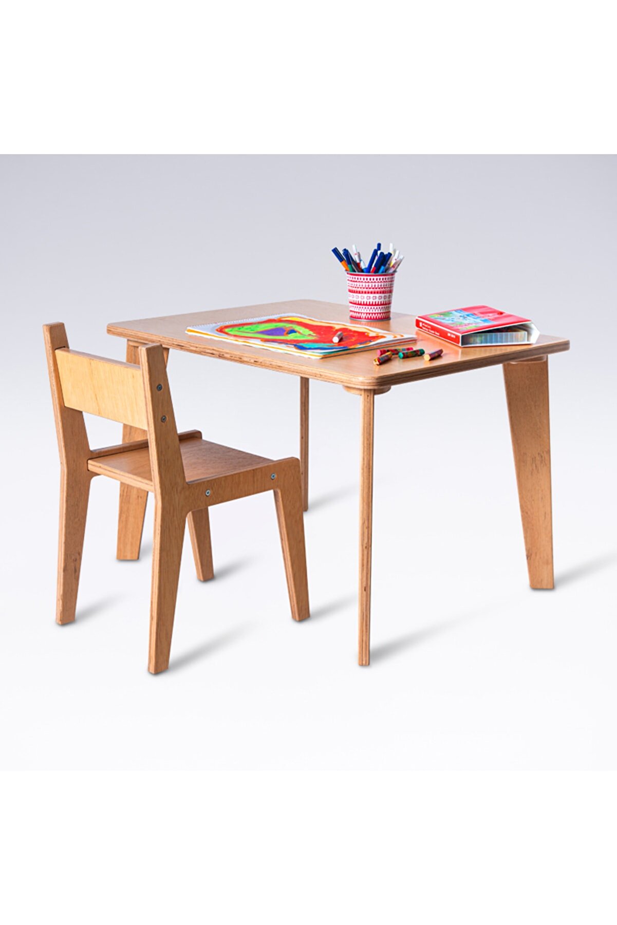 Minik Fare Montessori Ahşap Çocuk Masa Ve Sandalye Takımı (masa + 1 Sandalye)