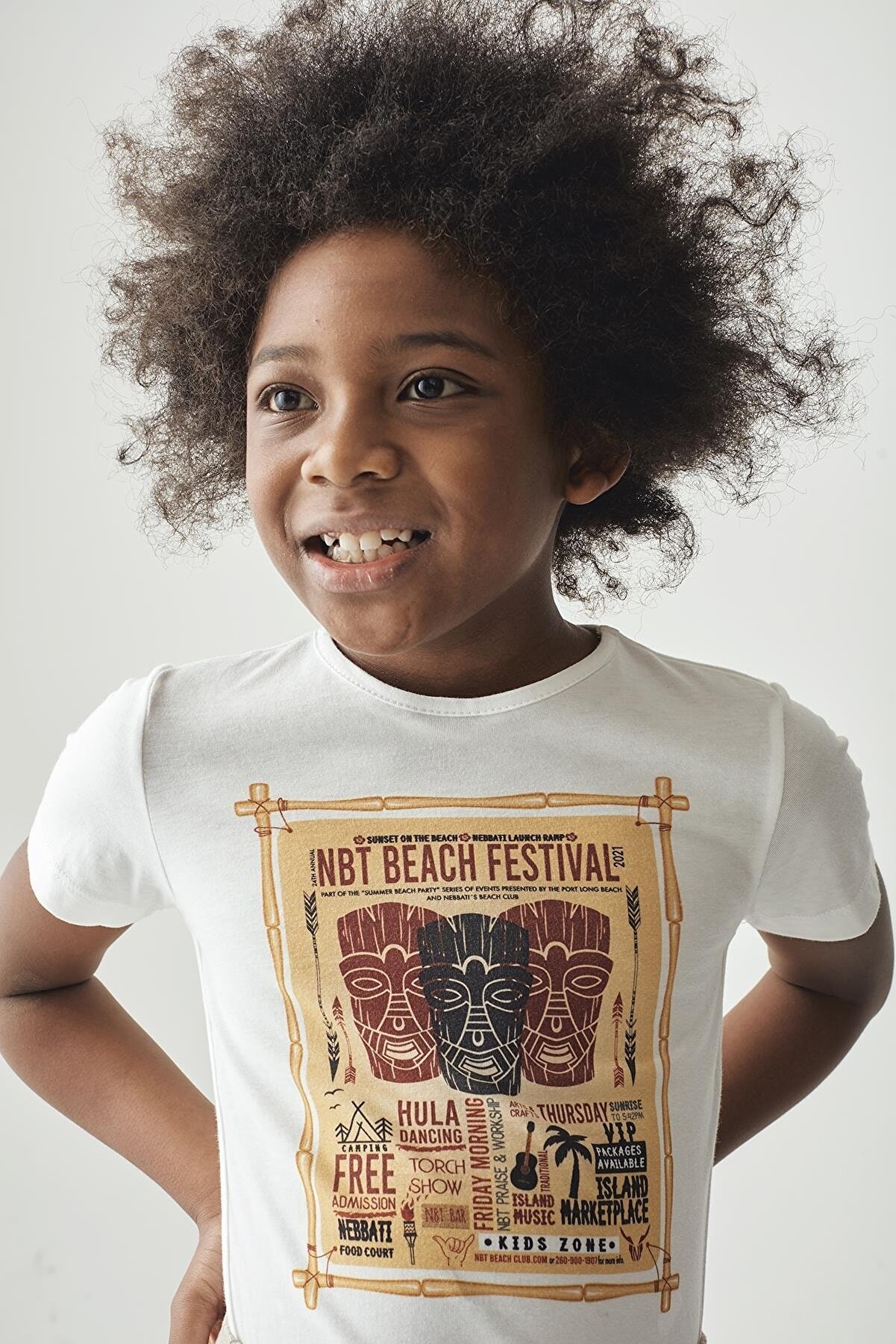 Nebbati Erkek Çocuk Ekru T-shirt