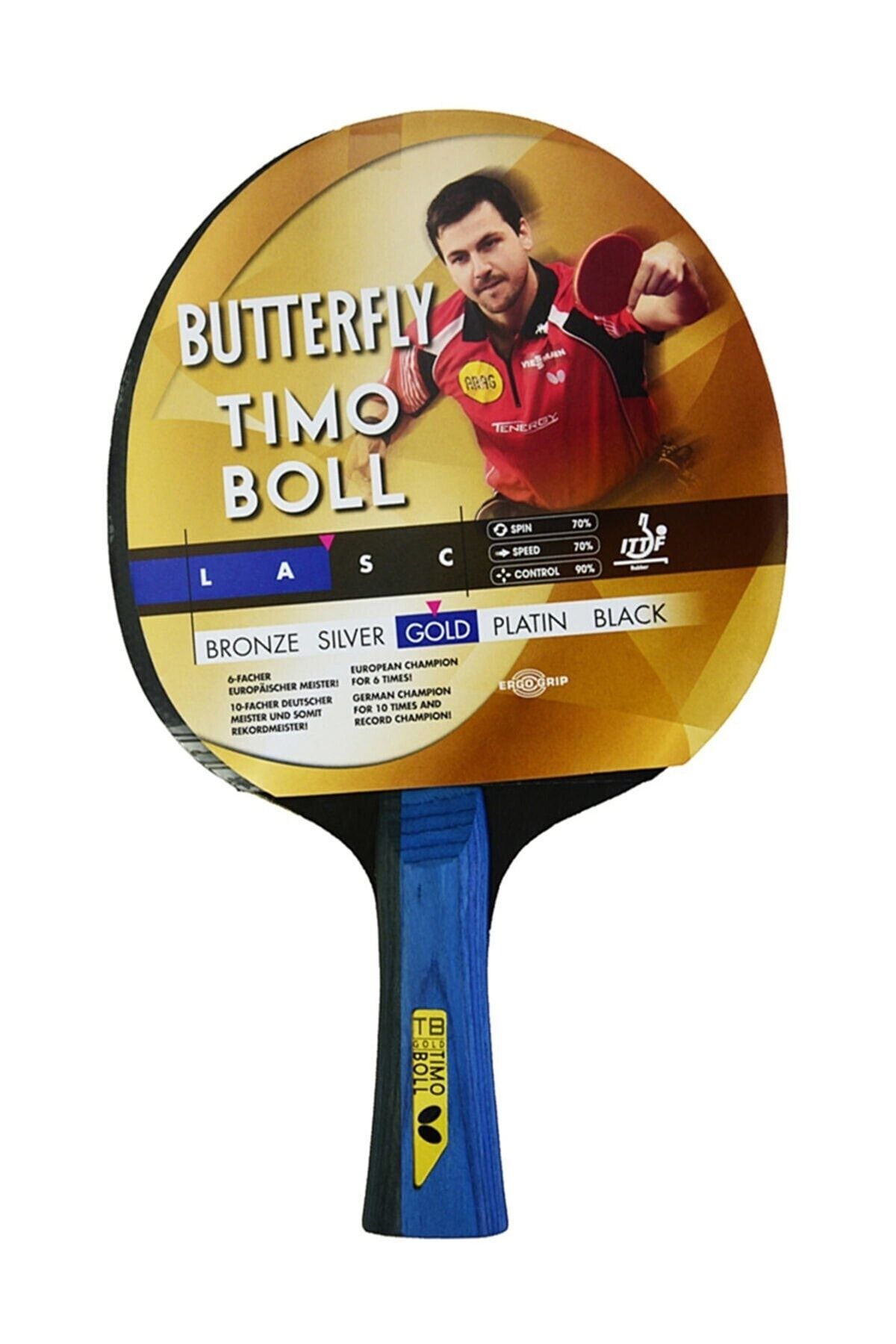 BUTTERFLY 85021 Gold Unisex Masa Tenis Raketi