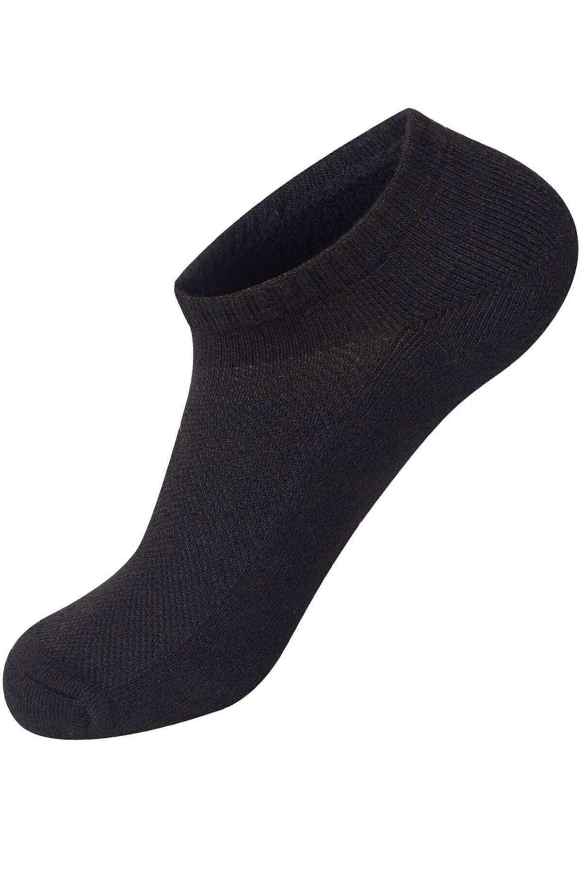 Pars Unısex 6'lı Sporcular Için Uygun Burun Kısmı Dikişsiz %80 Pamuk Snekars Çorap