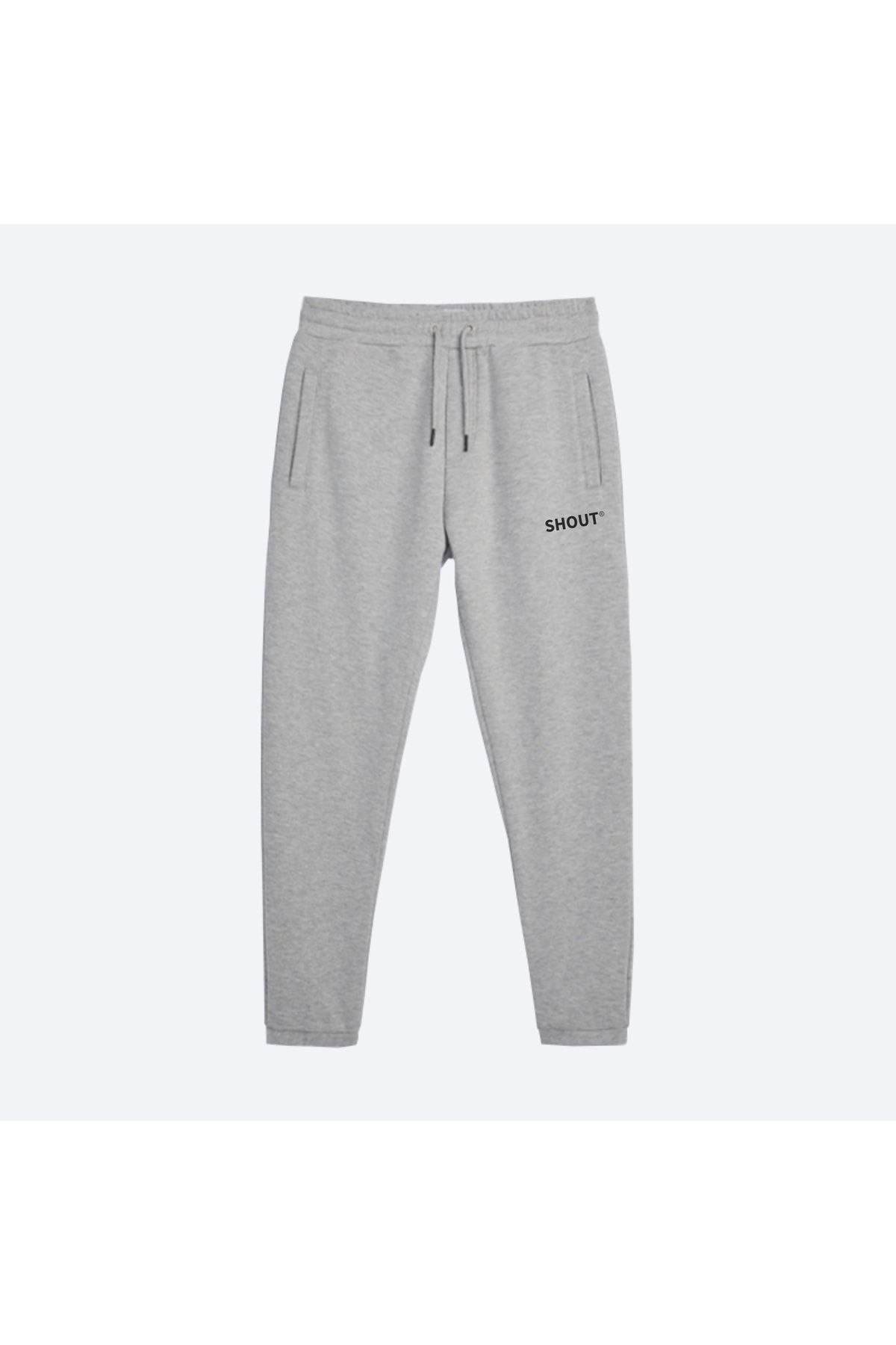 Shout Erkek Basic Grey Jogger Pantolon