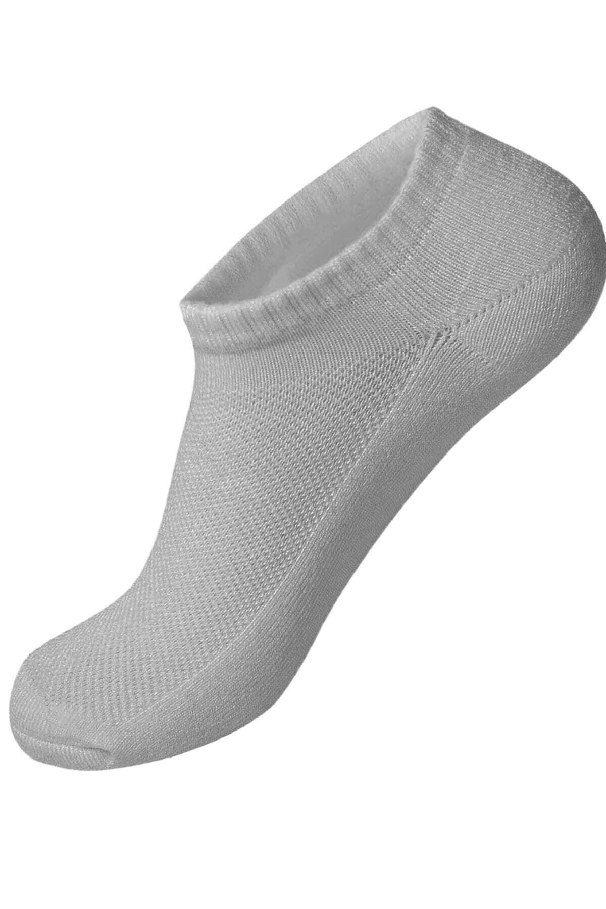 Pars Unısex 6'lı Sporcular Için Uygun Burun Kısmı Dikişsiz %80 Pamuk Snekars Çorap