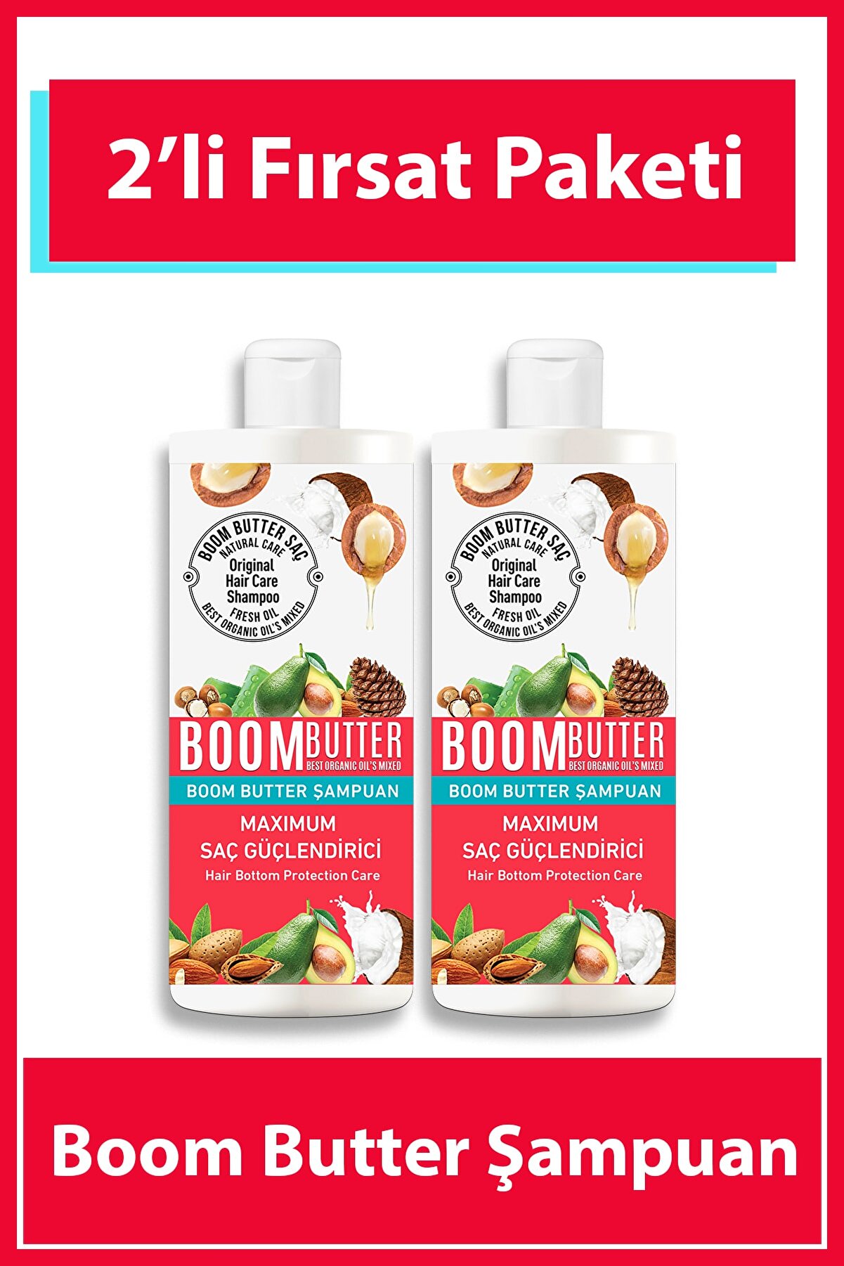 Boom Butter Saç Bakım Şampuanı İkili Fırsat Paketi