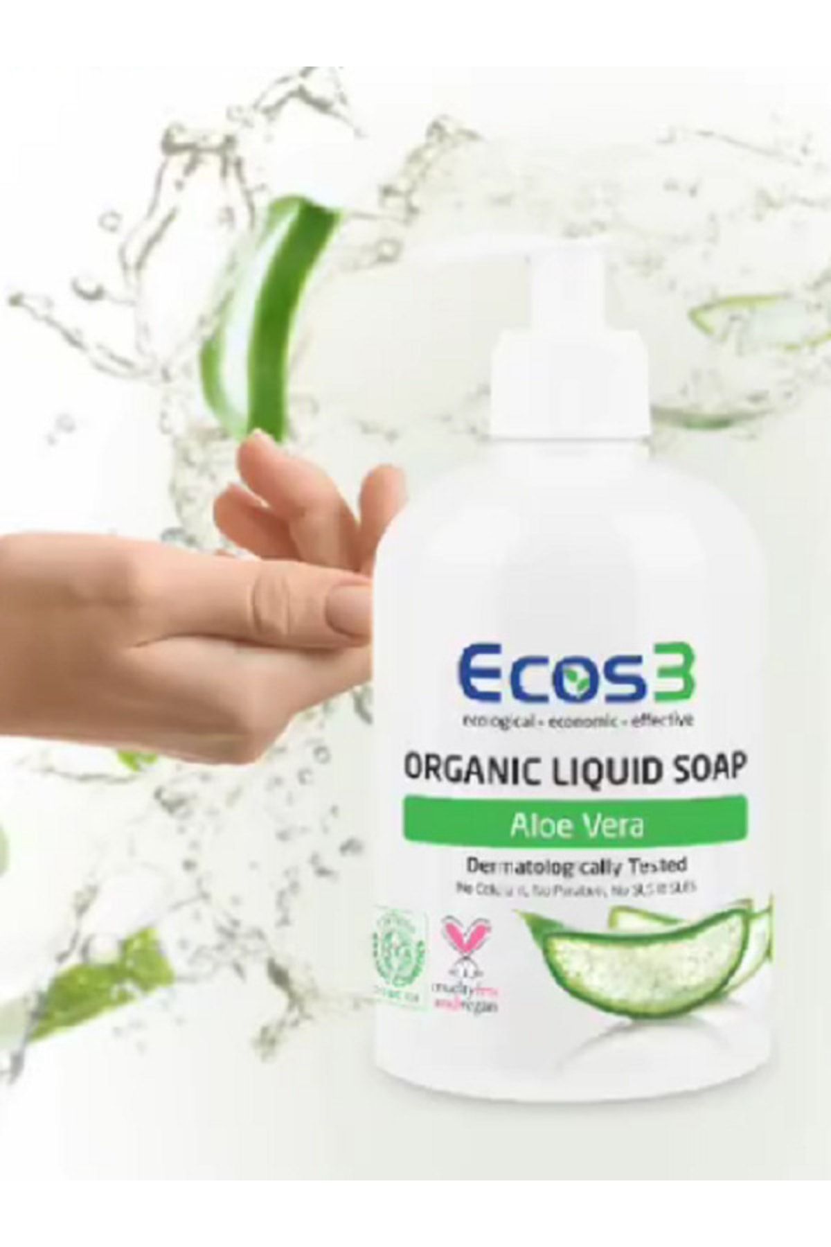 Ecos3 Organik Sıvı Sabun Aloevera 500 ml
