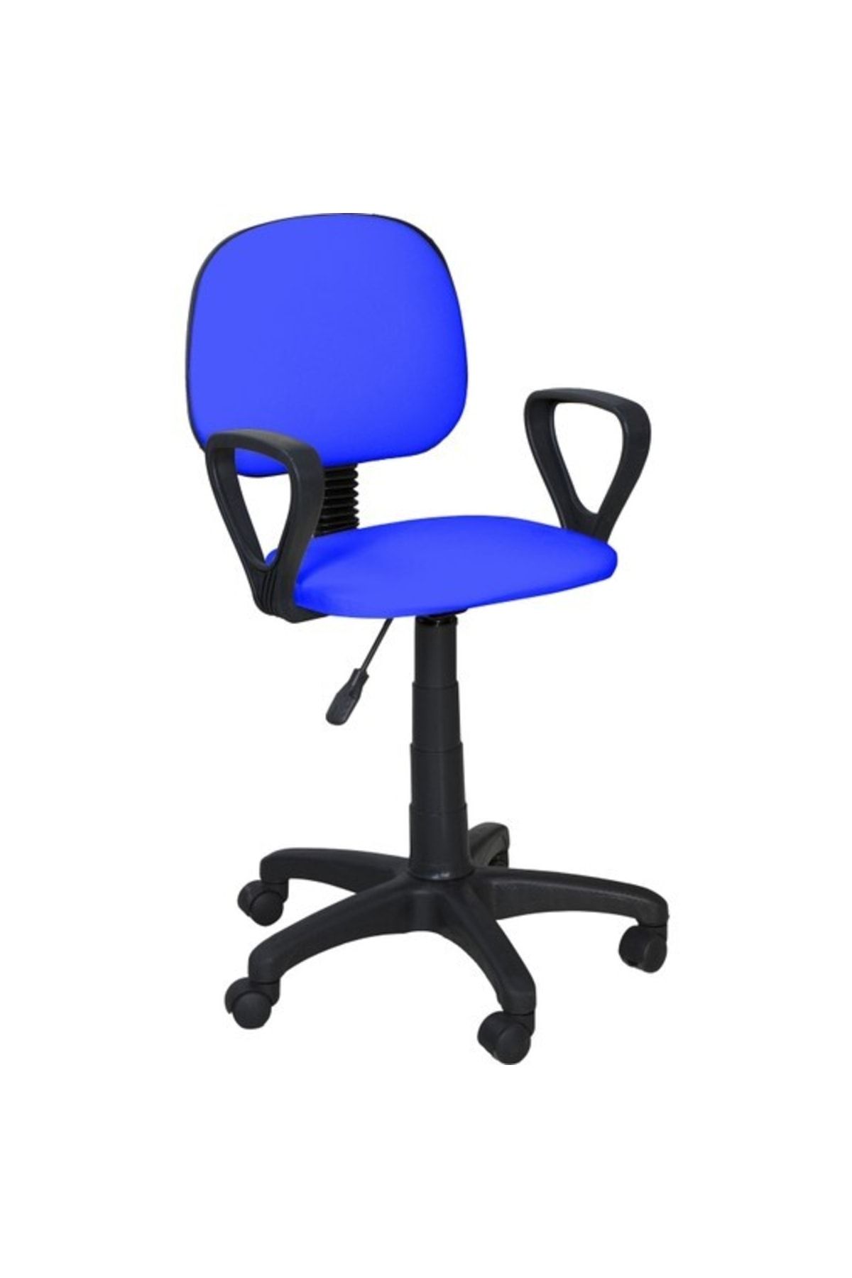 AYM Ofis Sekreter Ofis Ev Öğrenci Çalışma Sandalyesi Deri Döşeme Mavi