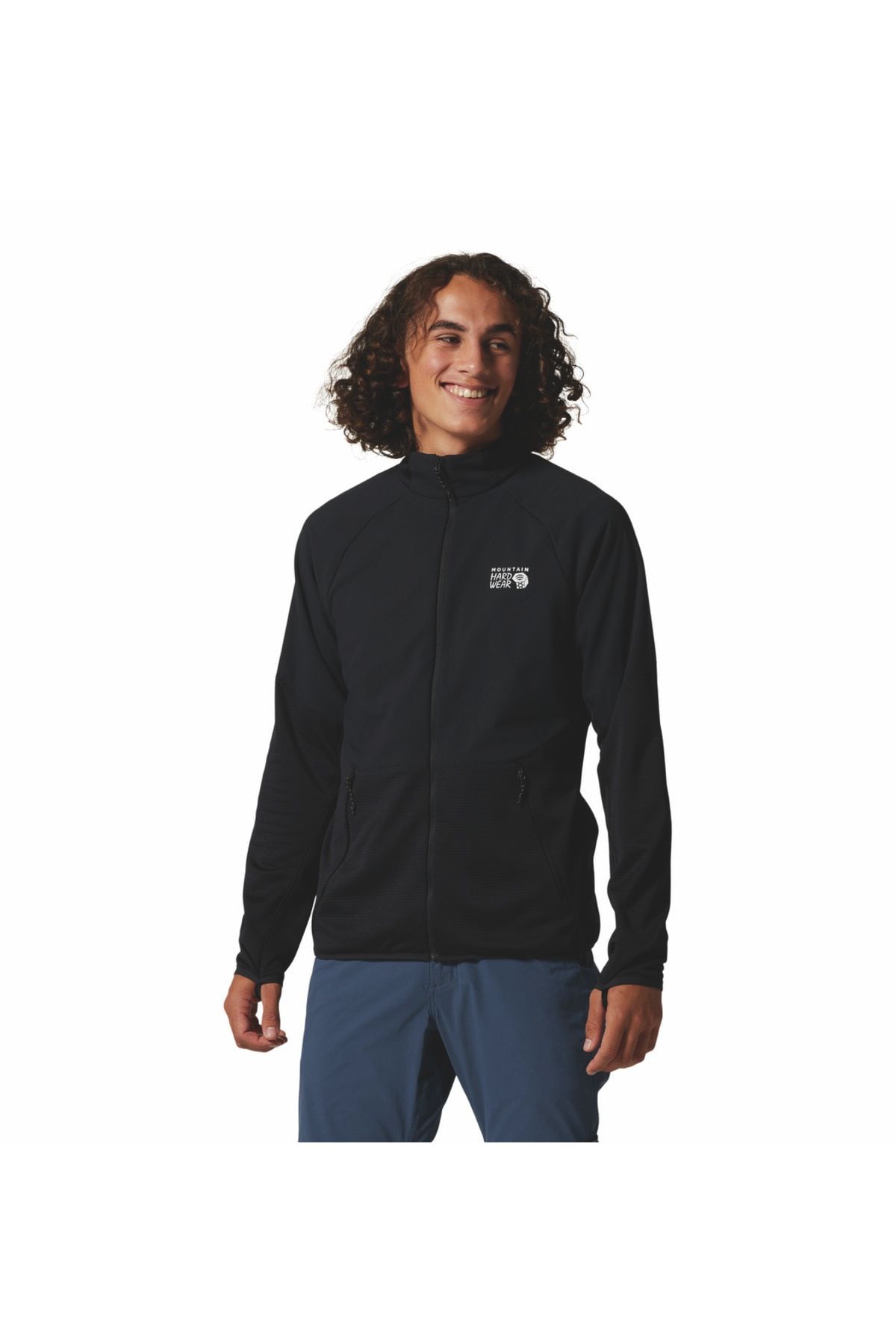 Mountain Hardwear Stratus Range Full Zip Erkek Sweatshirt Siyah