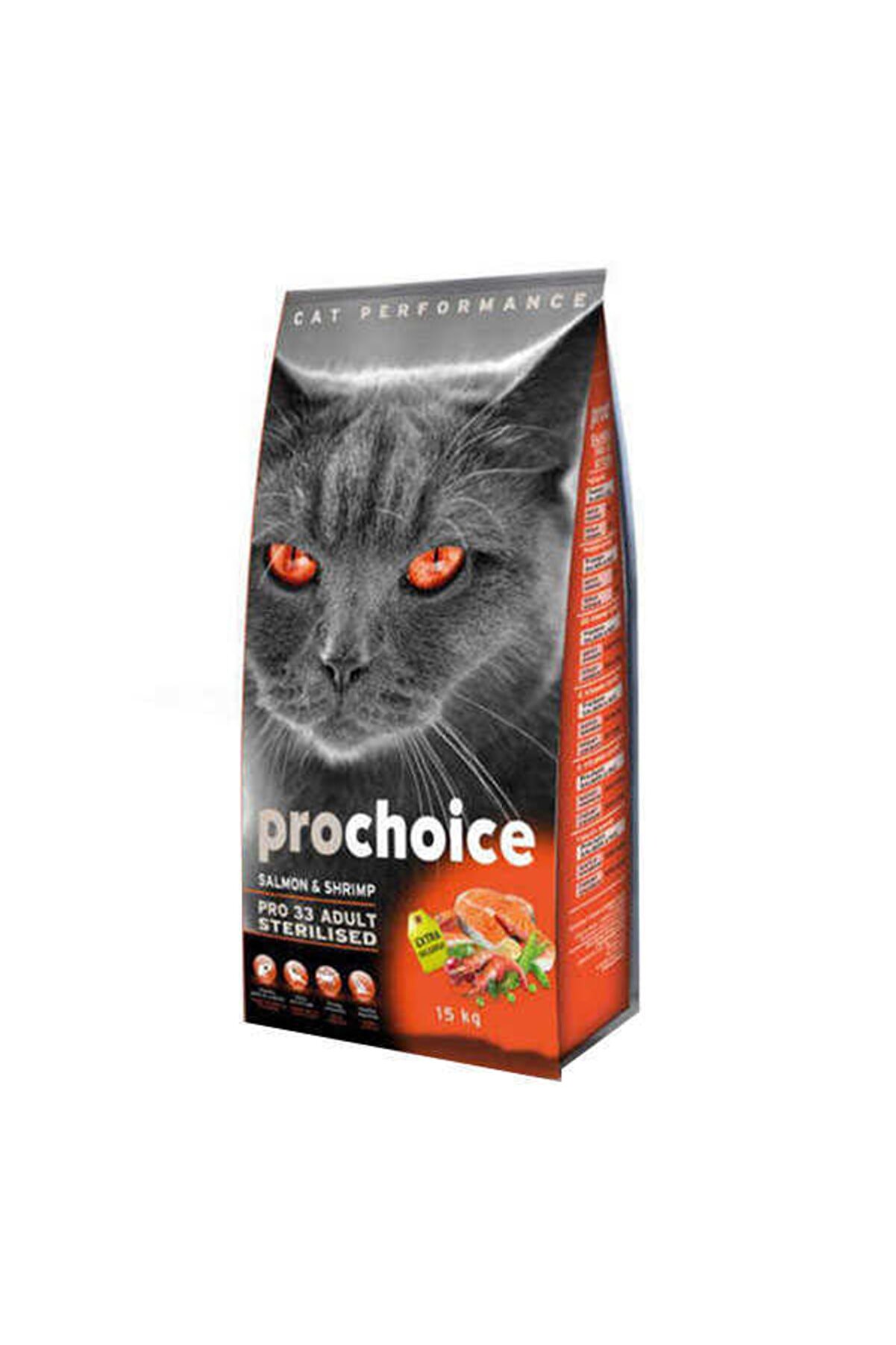 Pro Choice Somonlu Ve Karidesli Düşük Tahıllı Kısırlaştırılmış Kedi Maması 15 Kg