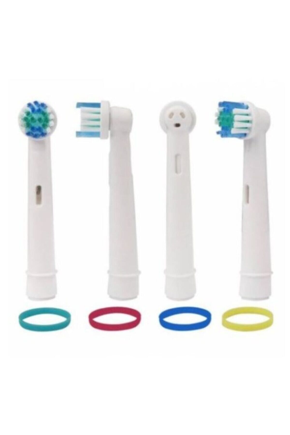 New Eco 4 Adet Muadil Oral B Diş Fırçası Uyumlu Yedek Başlığı