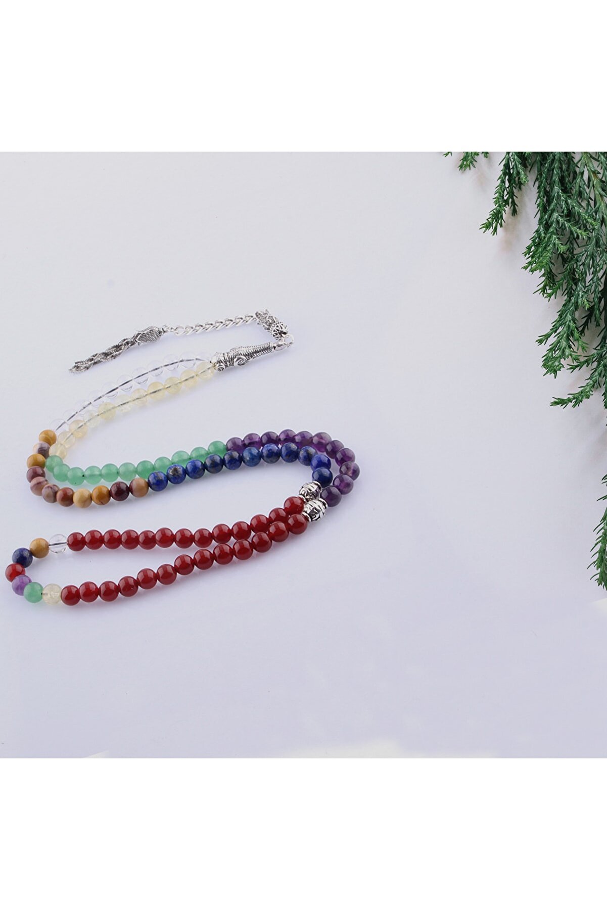 OSMANLI DOĞAL TAŞ 99'luk Çakra Tesbih 6 Mm T194 - Doğal Taş Tesbih