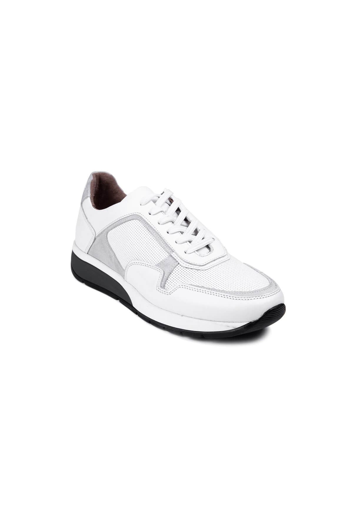 MARCOMEN Beyaz Hakiki Deri Erkek Günlük Sneaker Casual Spor Ayakkabı - 13284