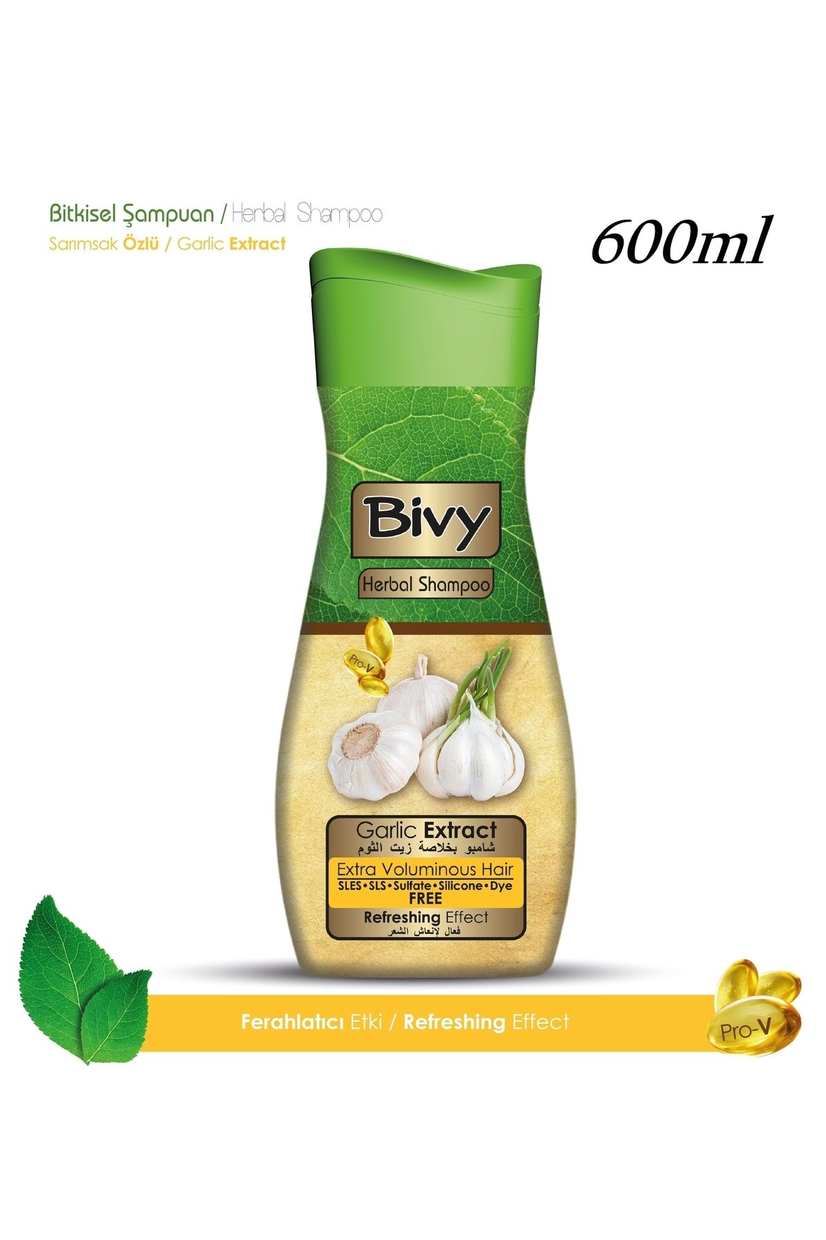 Bivy Bitkisel Sülfatsız Şampuan Sarımsak 600 ml