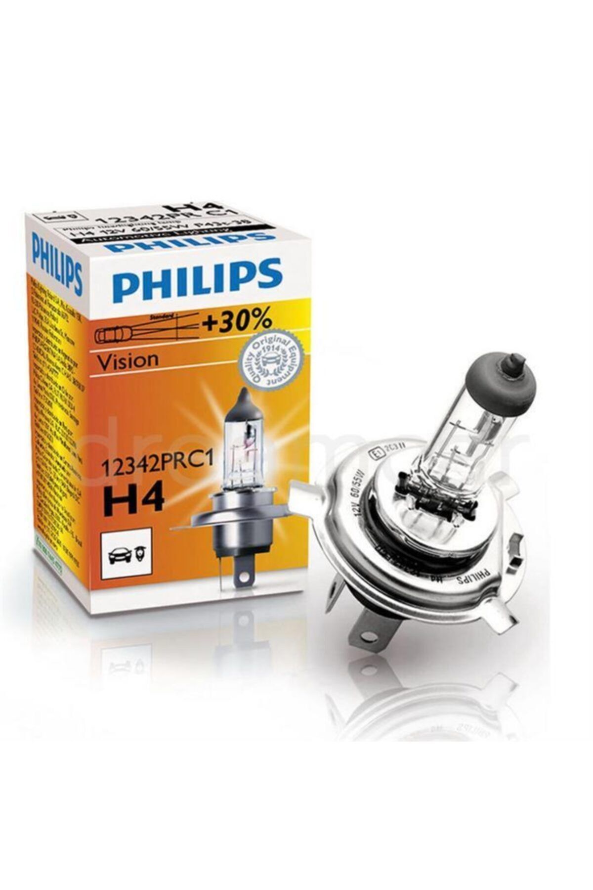 Philips H4 Premium Uzun/kısa Far Ampulü %30 Daha Fazla Orjinal