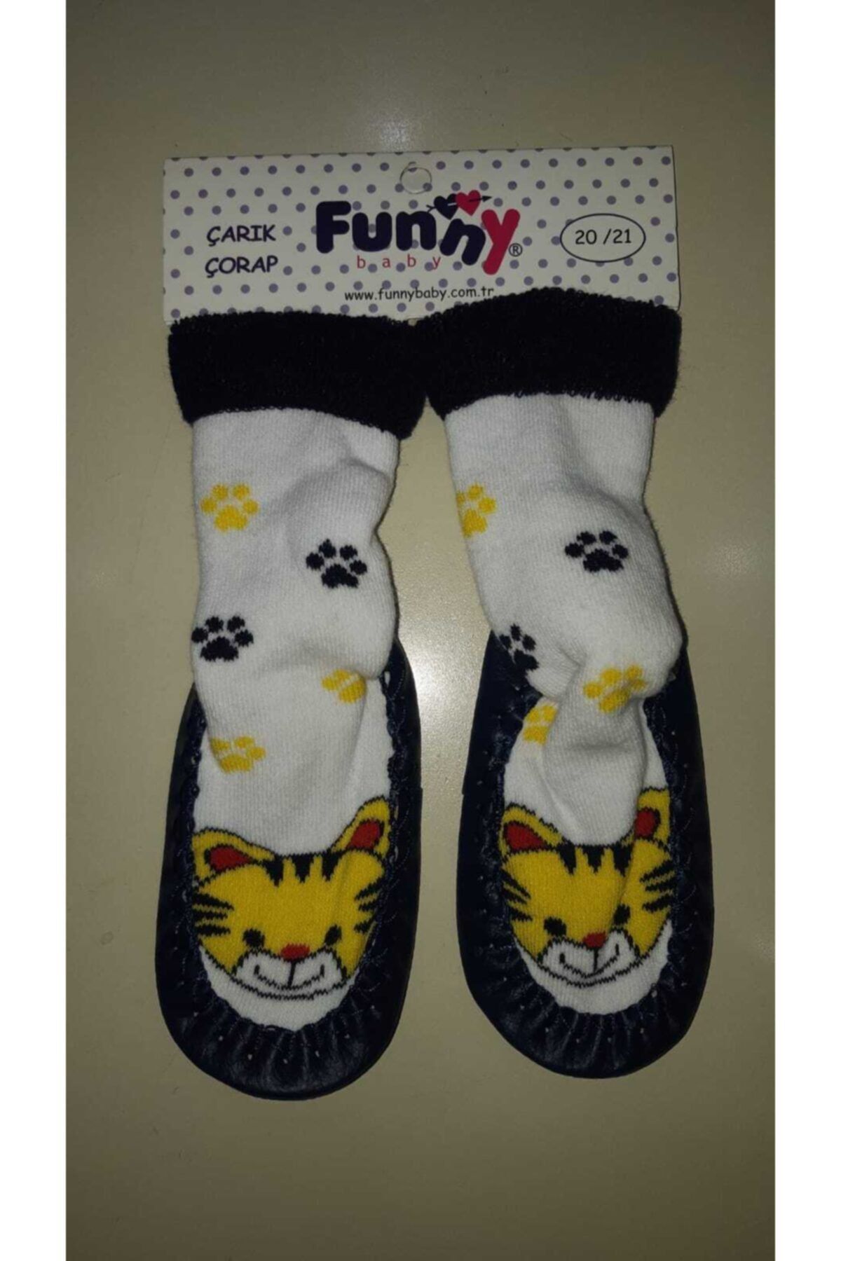 Funny Deri Tabanlı Çarık Çorap